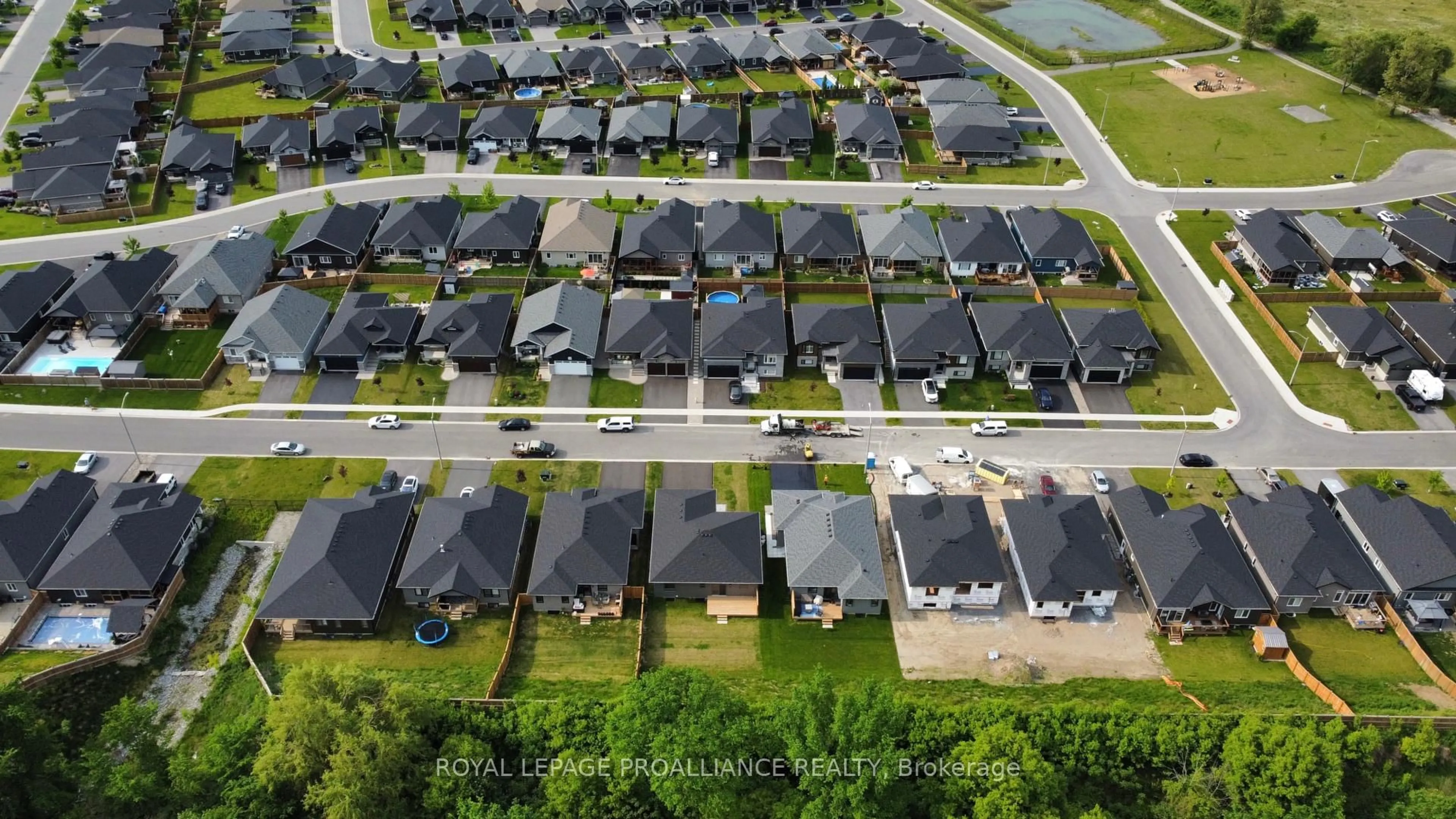 A pic from outside/outdoor area/front of a property/back of a property/a pic from drone, street for 27 Schmidt Way, Quinte West Ontario K8V 0L5