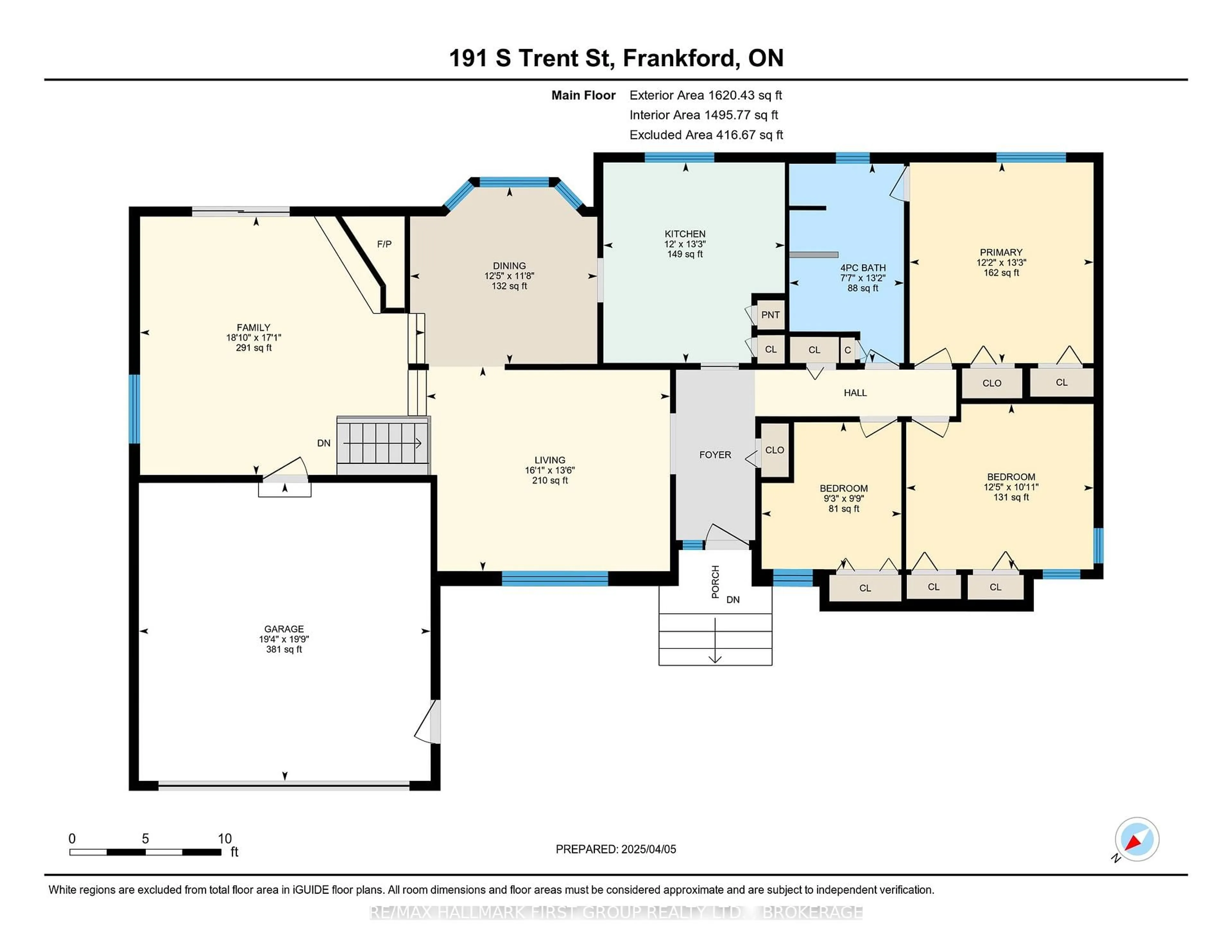 Floor plan for 191 South Trent St, Hastings Ontario K0K 2C0