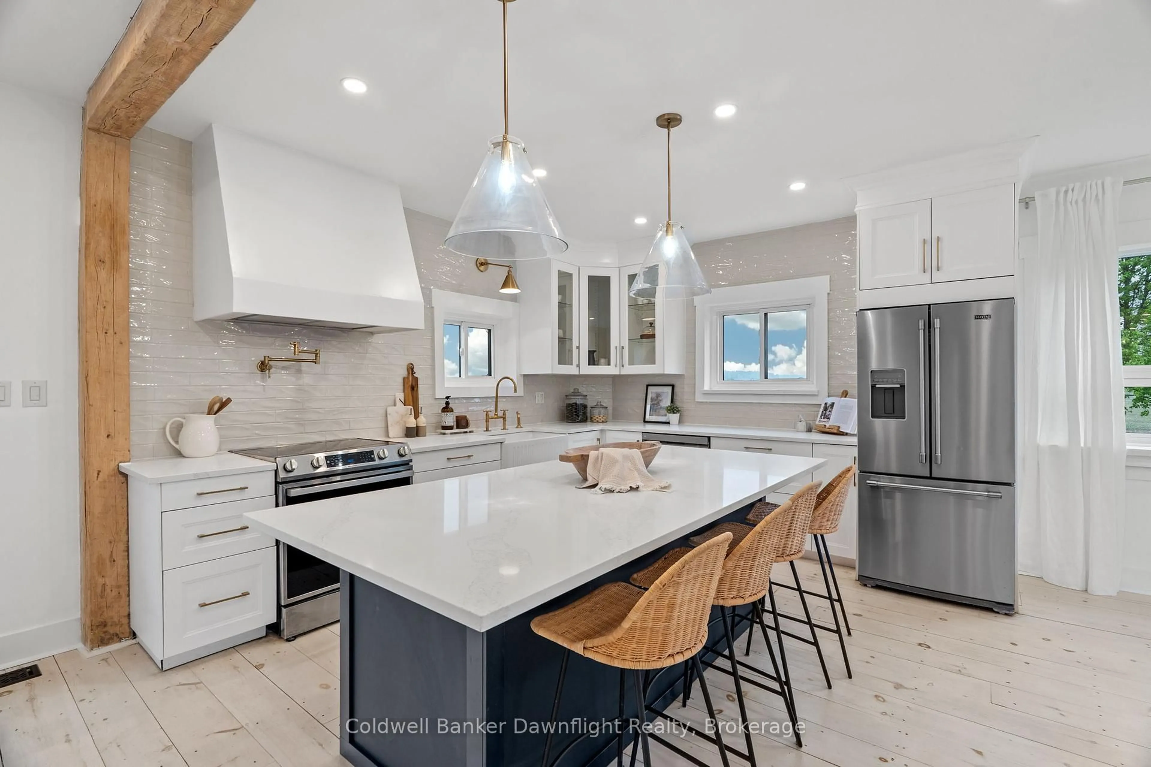 Open concept kitchen, ceramic/tile floor for 7454 21 Line, West Perth Ontario N0K 1Y0