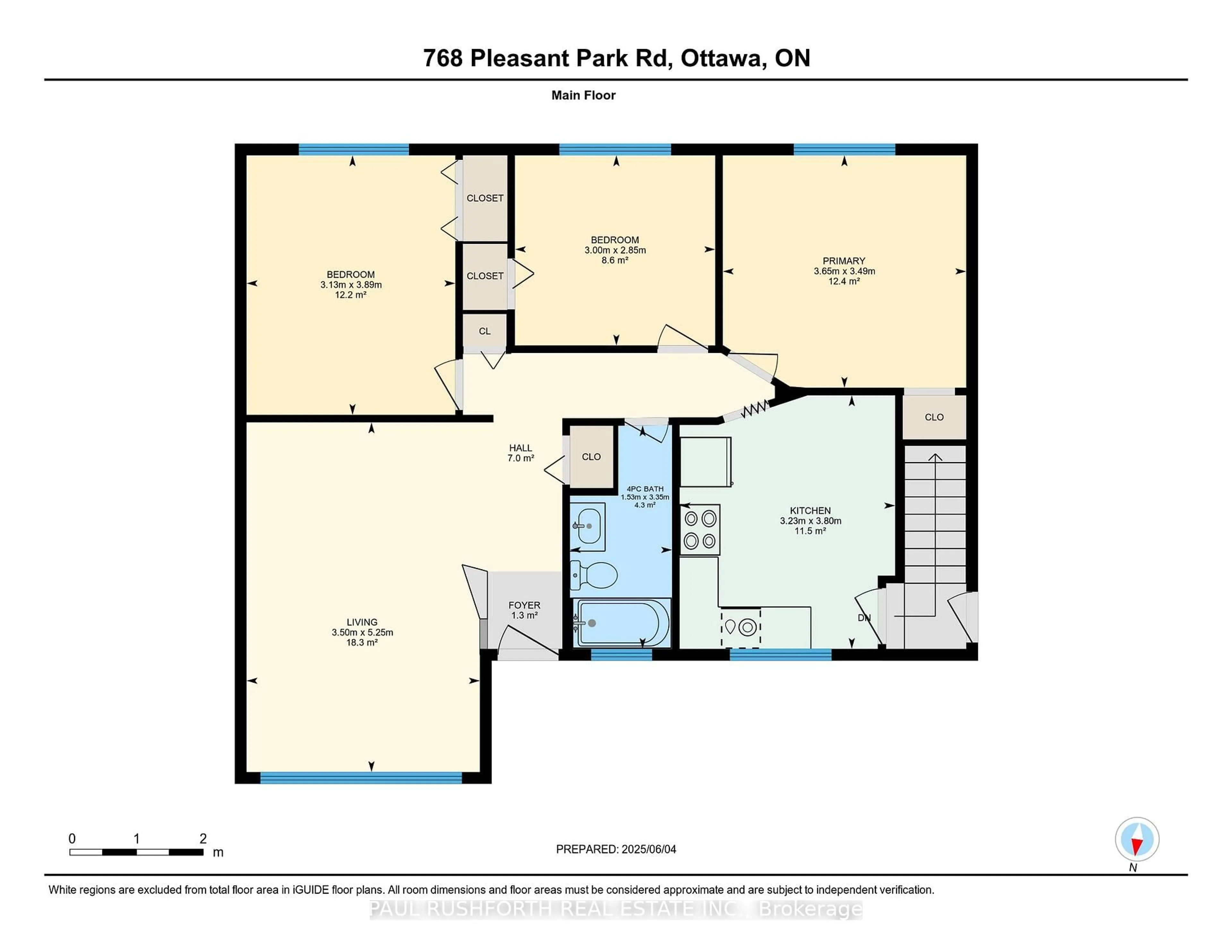 Floor plan for 768 Pleasant Park Rd, Ottawa Ontario K1G 1Y7