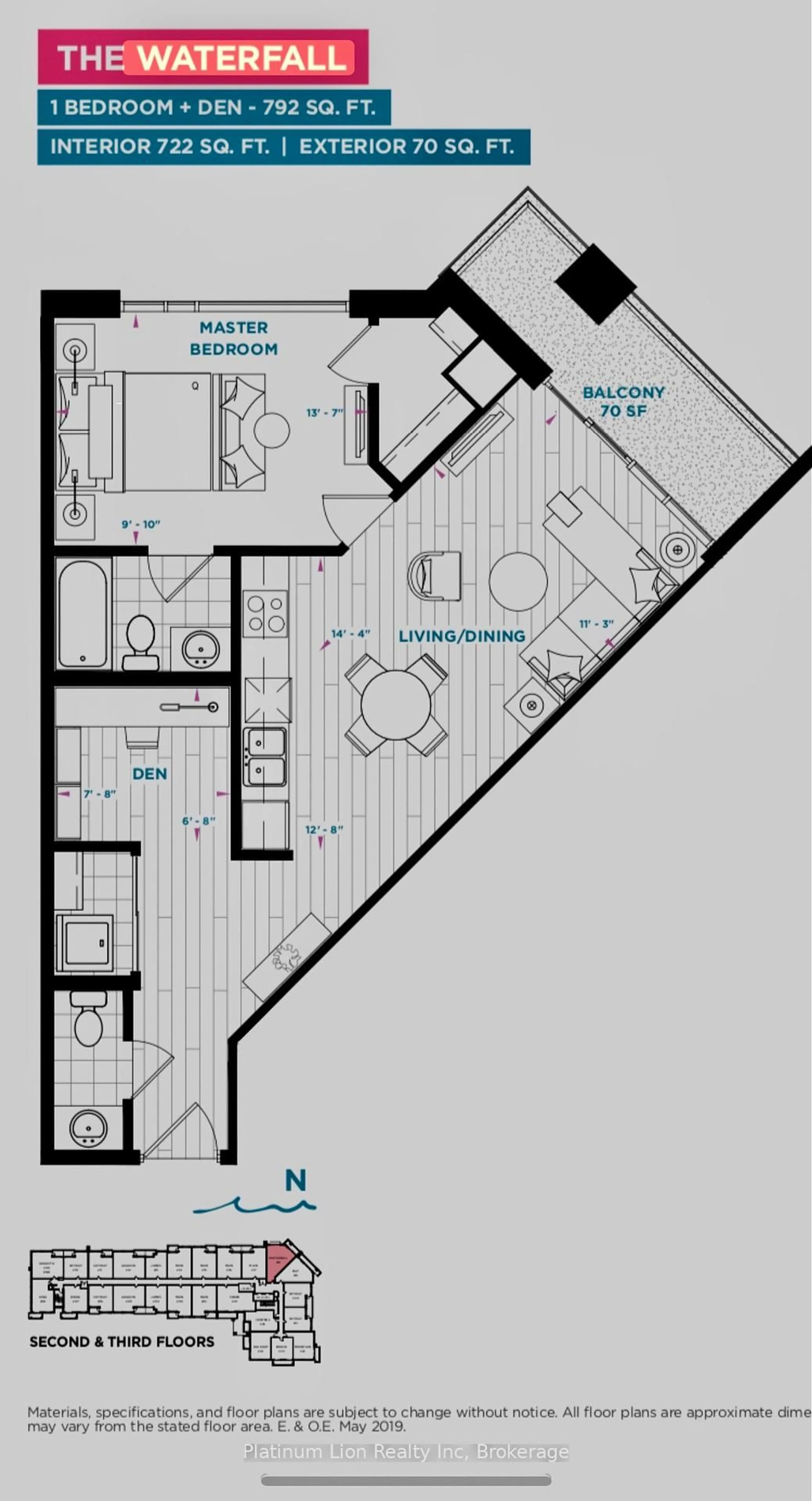 Floor plan for 600 North Service Rd #218, Hamilton Ontario L8E 0L2