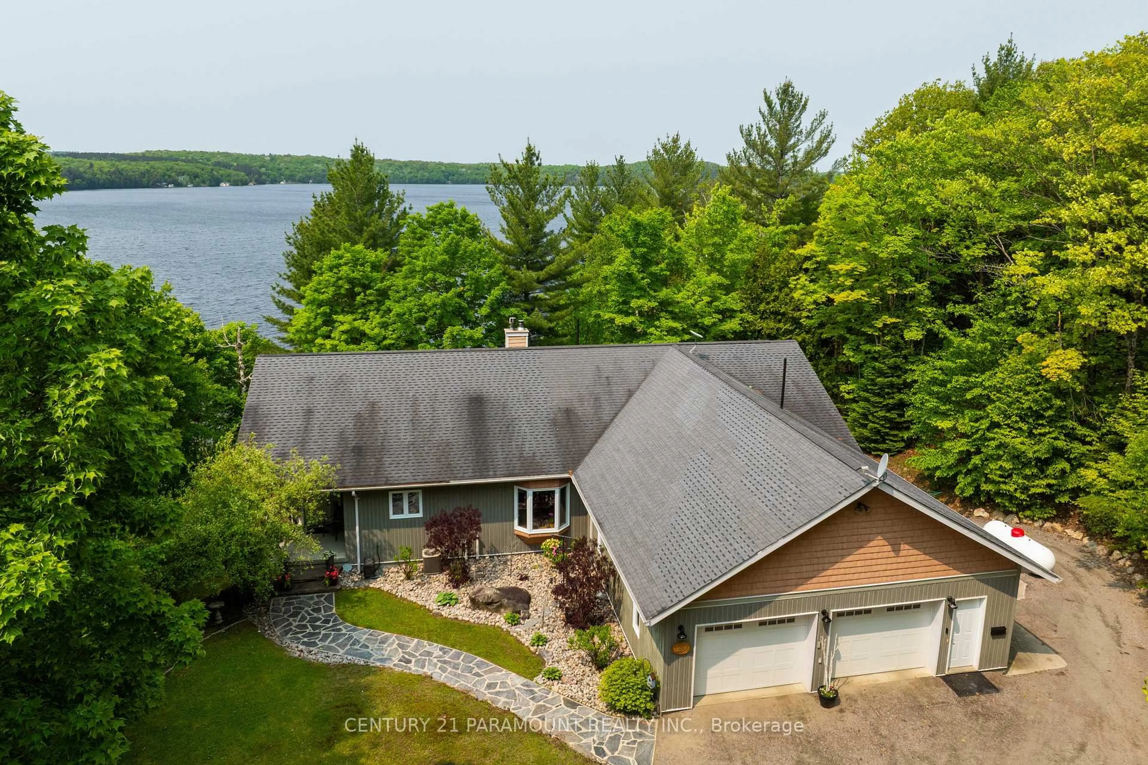A pic from outside/outdoor area/front of a property/back of a property/a pic from drone, water/lake/river/ocean view for 276 Jeffrey Rd, Ryerson Ontario P0A 1C0