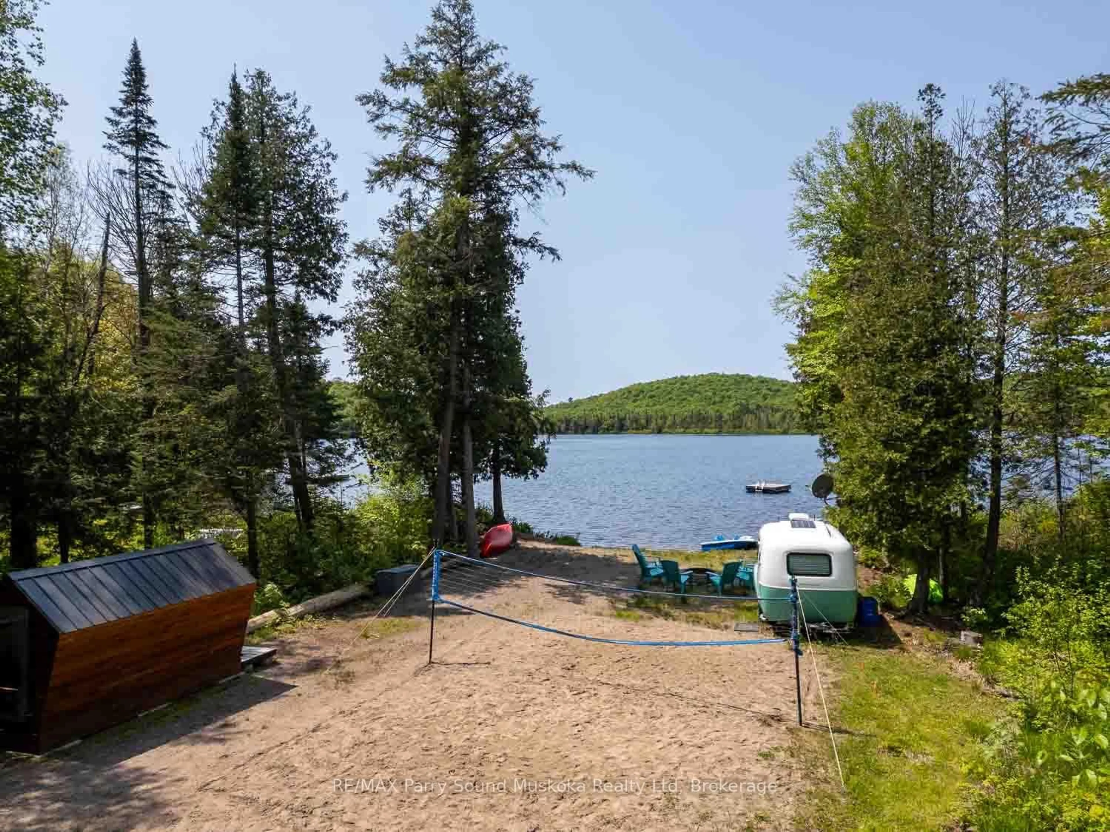 Patio, water/lake/river/ocean view for 95 Pettit Lane, Kearney Ontario P0A 1M0