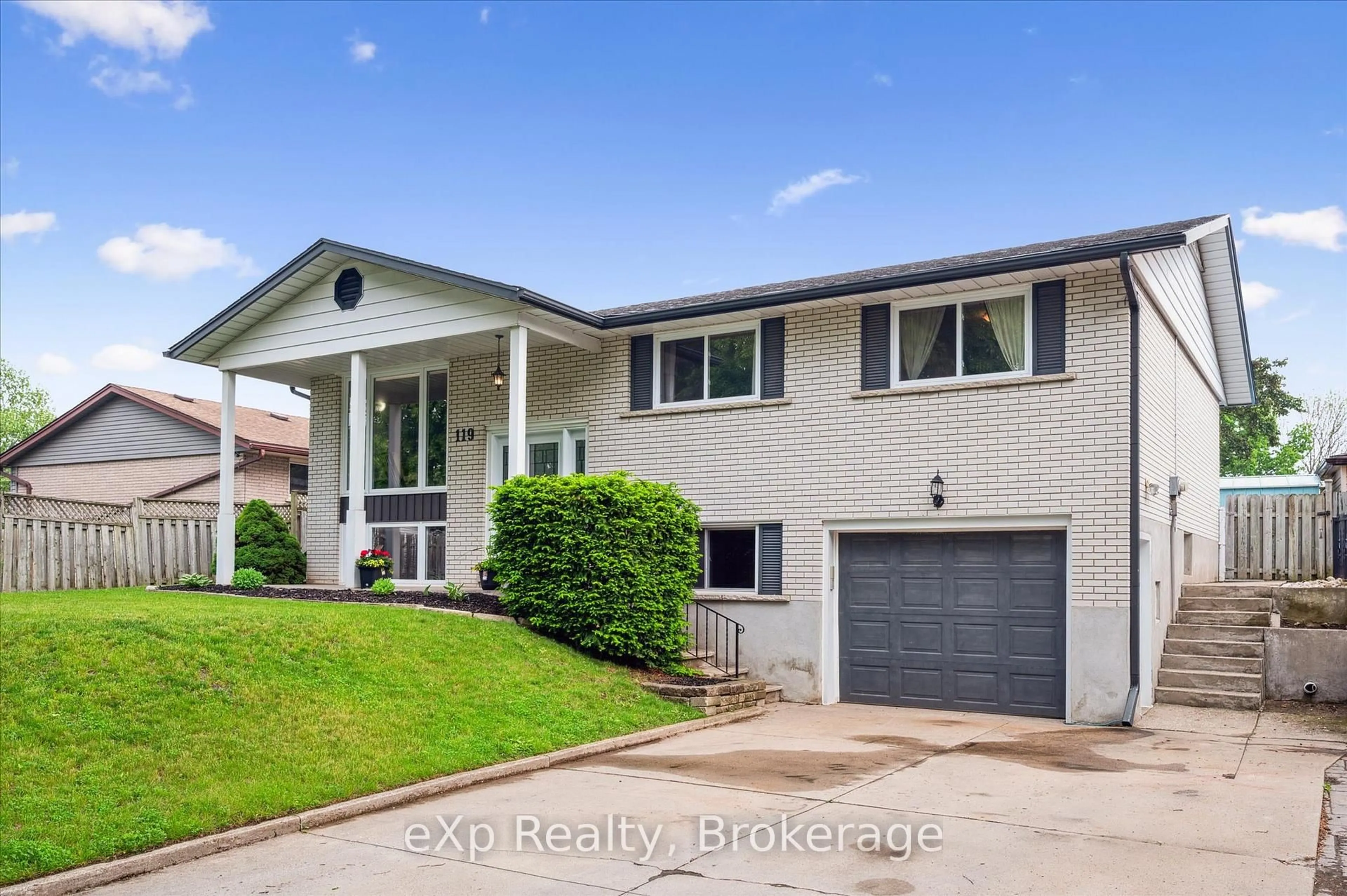 Home with brick exterior material, street for 119 Gibson Dr, Kitchener Ontario N2B 2P7