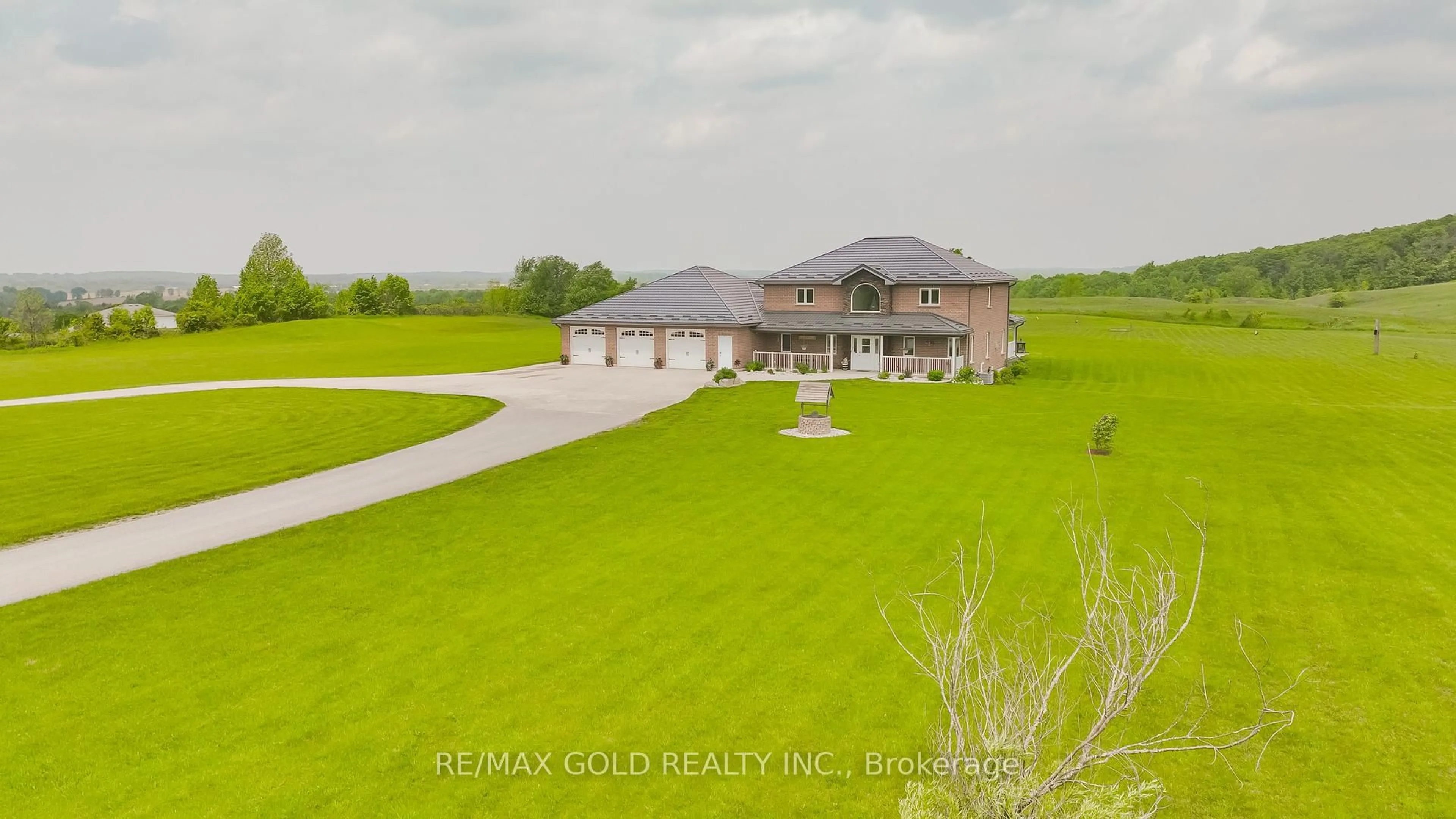 A pic from outside/outdoor area/front of a property/back of a property/a pic from drone, water/lake/river/ocean view for 342119 CONCESSION 2 NDR, West Grey Ontario N4N 3B7