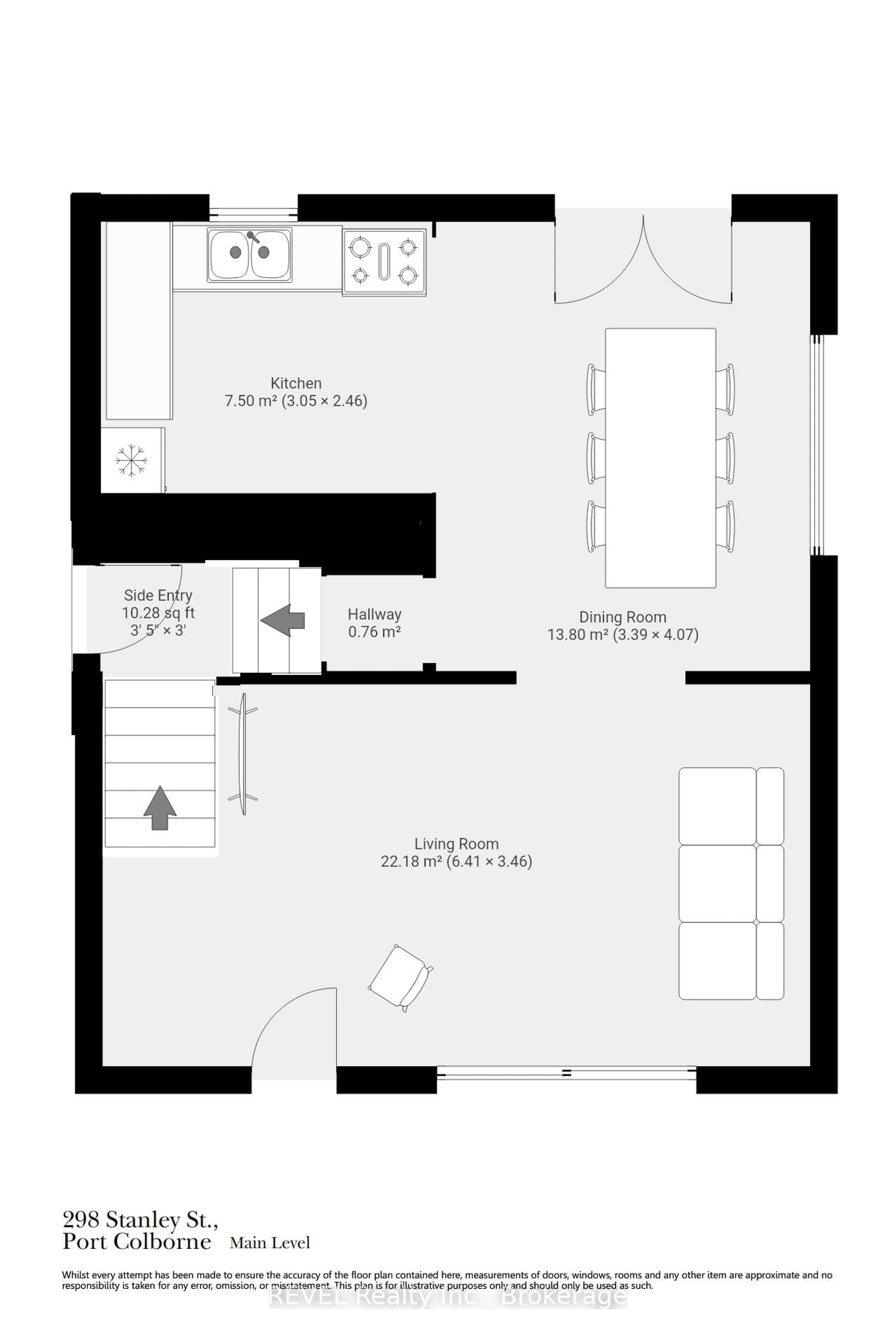 Floor plan for 298 Stanley St, Port Colborne Ontario L3K 3A2
