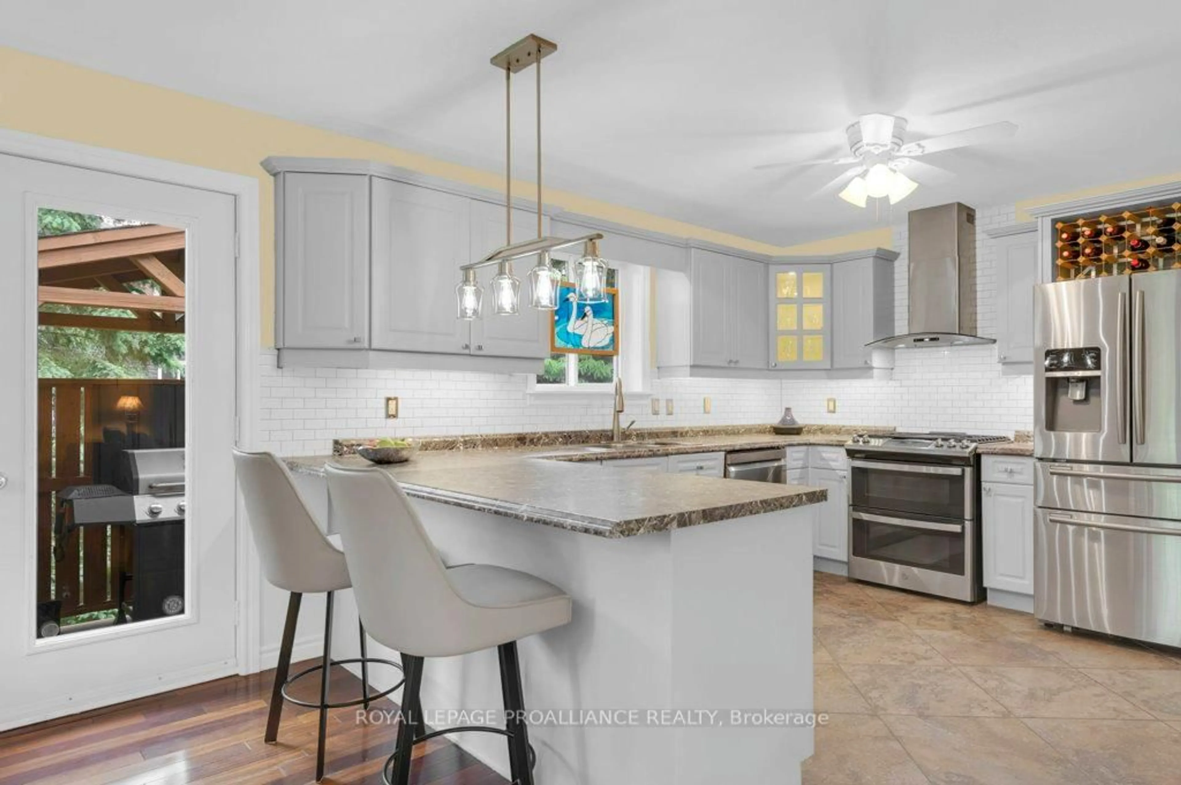 Open concept kitchen, ceramic/tile floor for 16350 Hwy 2, Brighton Ontario K8V 5P7