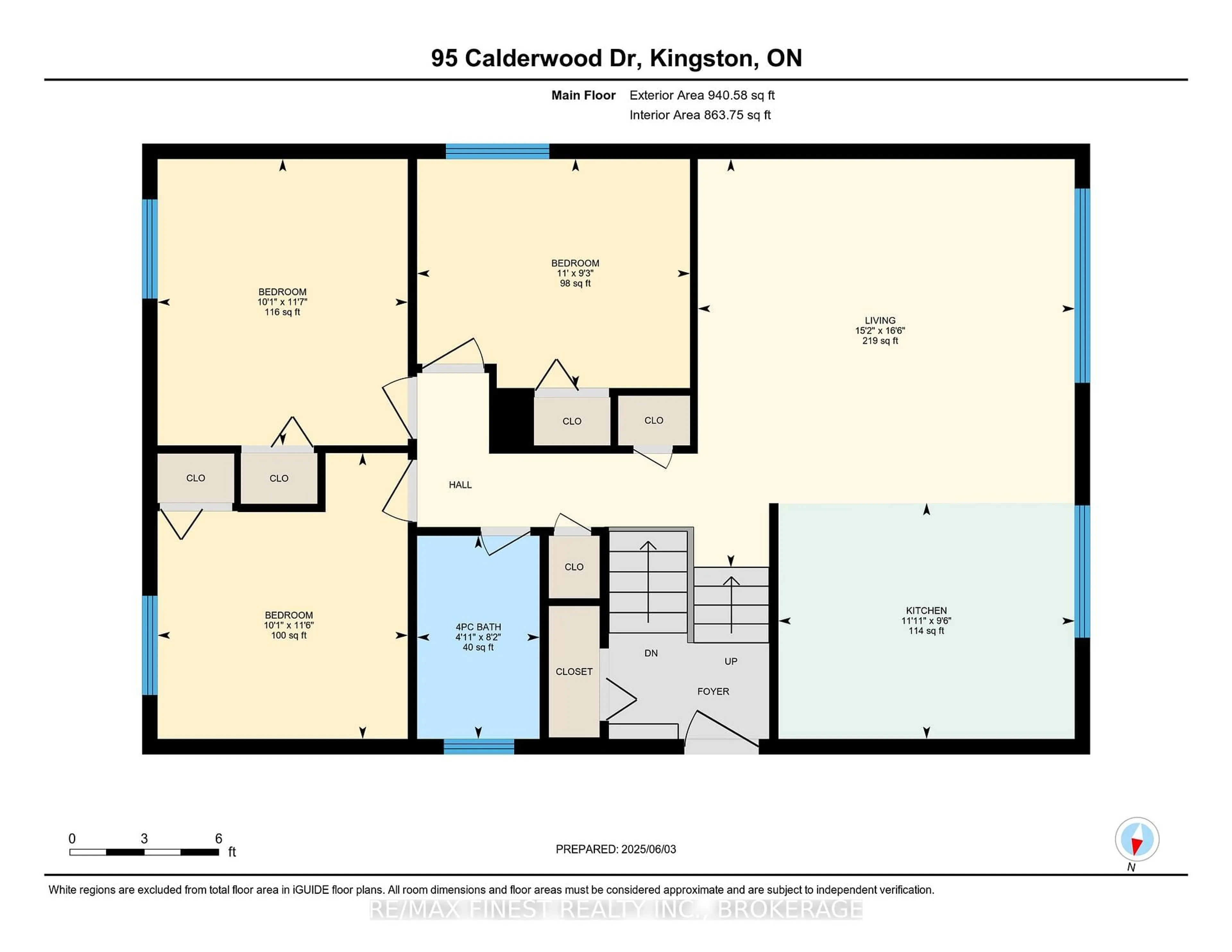 Floor plan for 95 Calderwood Dr, Kingston Ontario K7M 6L5