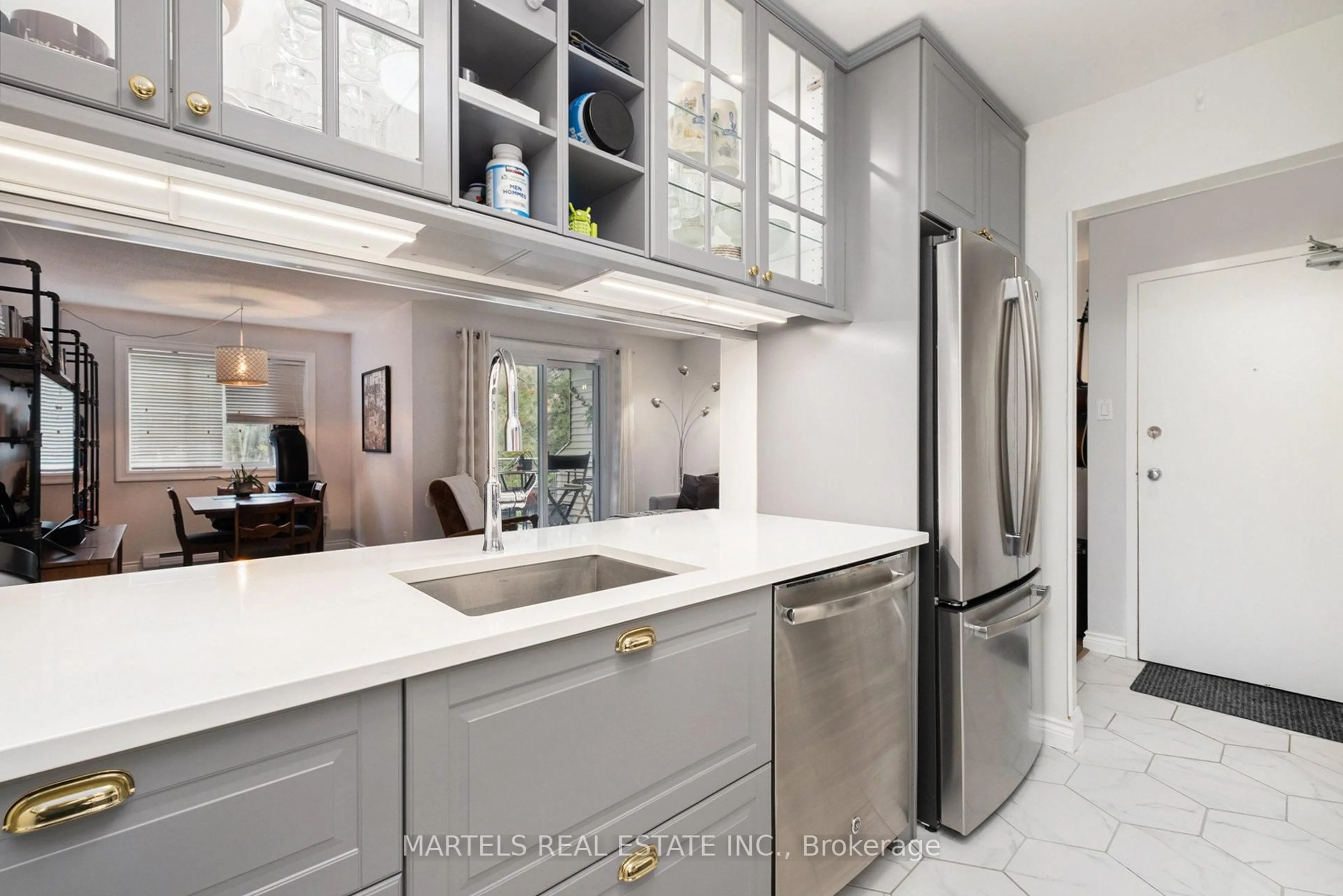 Contemporary kitchen, ceramic/tile floor for 270 Brittany Dr #216, Ottawa Ontario K1K 4M3