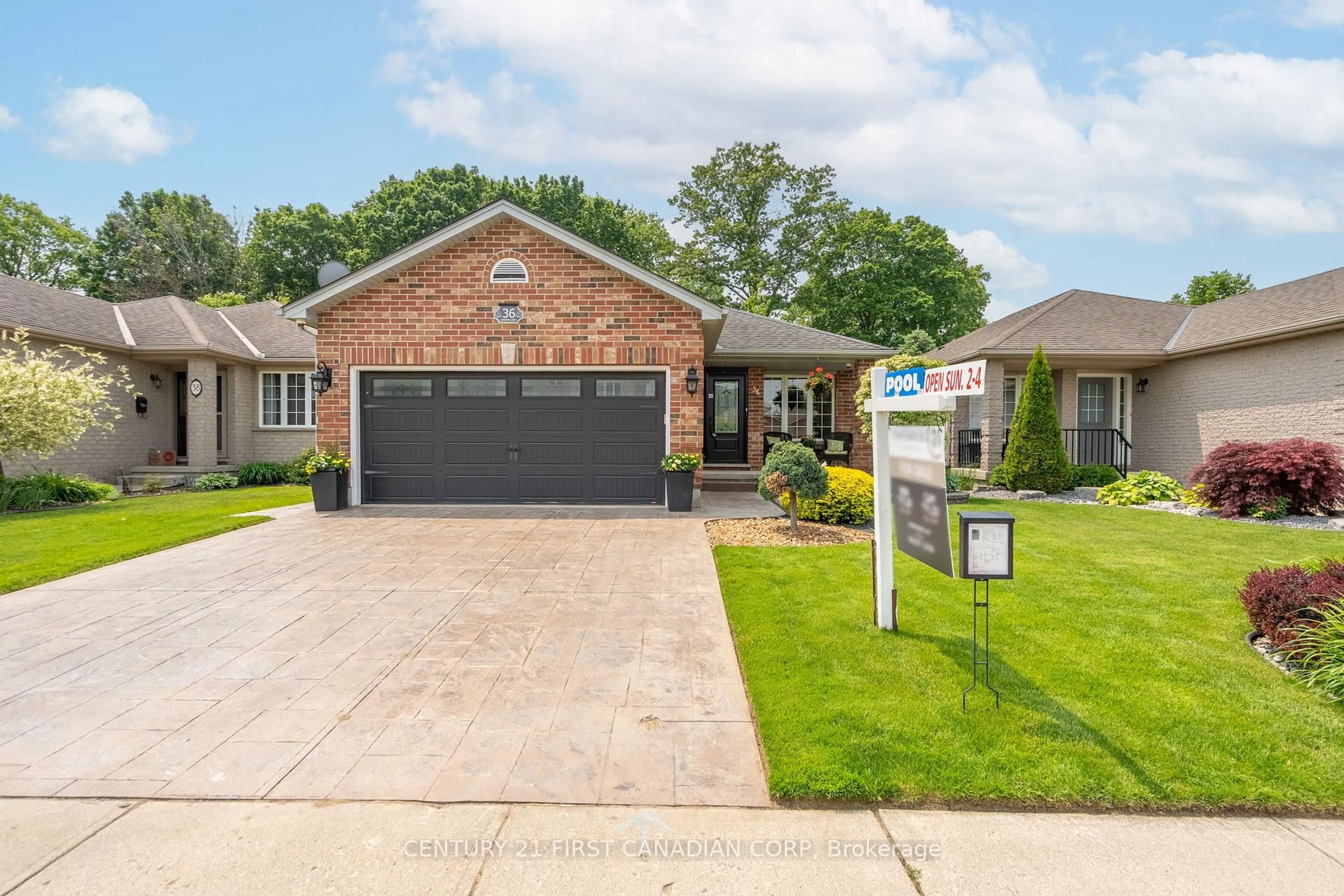 Home with brick exterior material, street for 36 Juniper Cres #115, Strathroy-Caradoc Ontario N7G 4G4