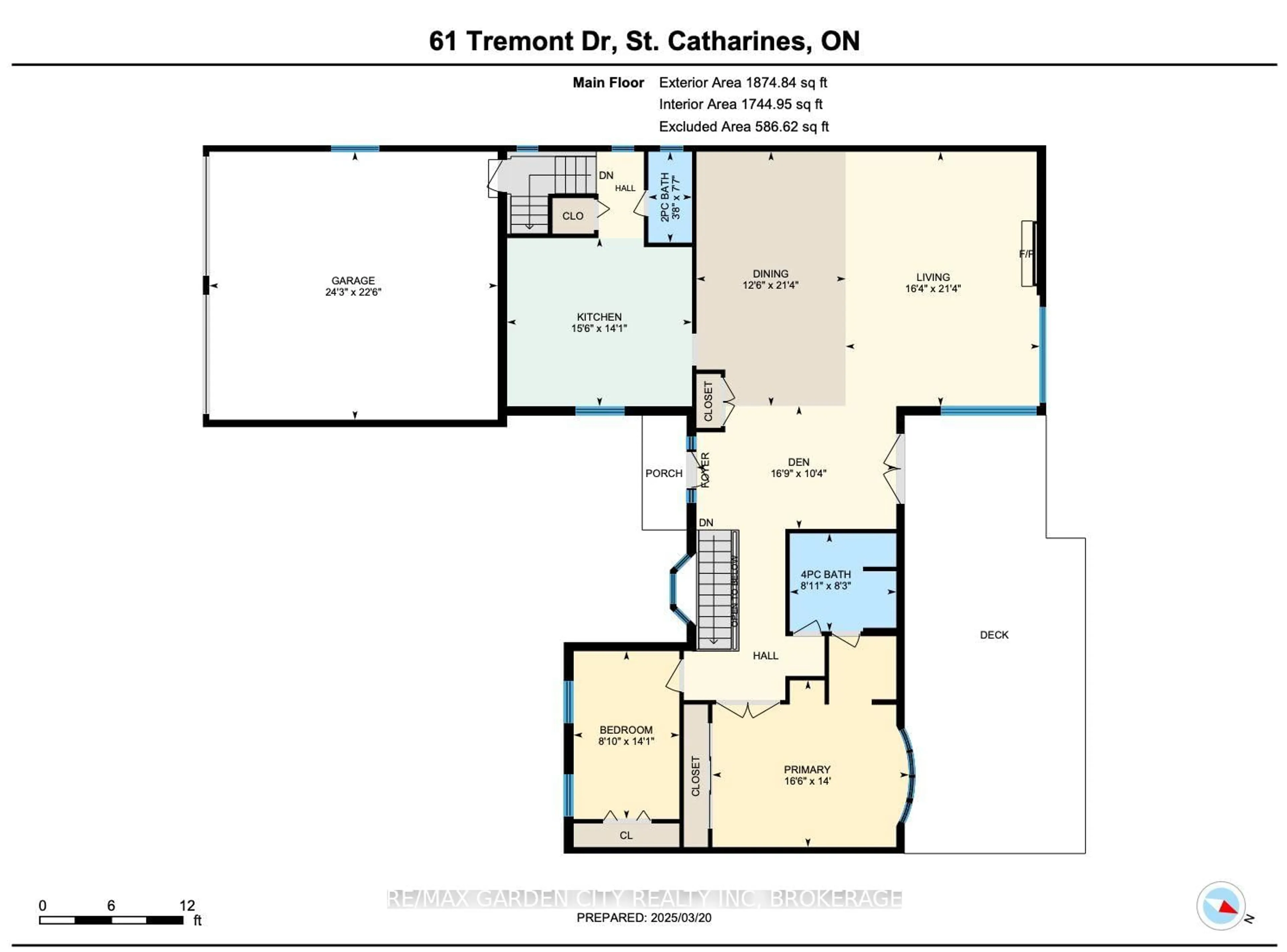 Floor plan for 61 TREMONT Dr, St. Catharines Ontario L2T 3Y9