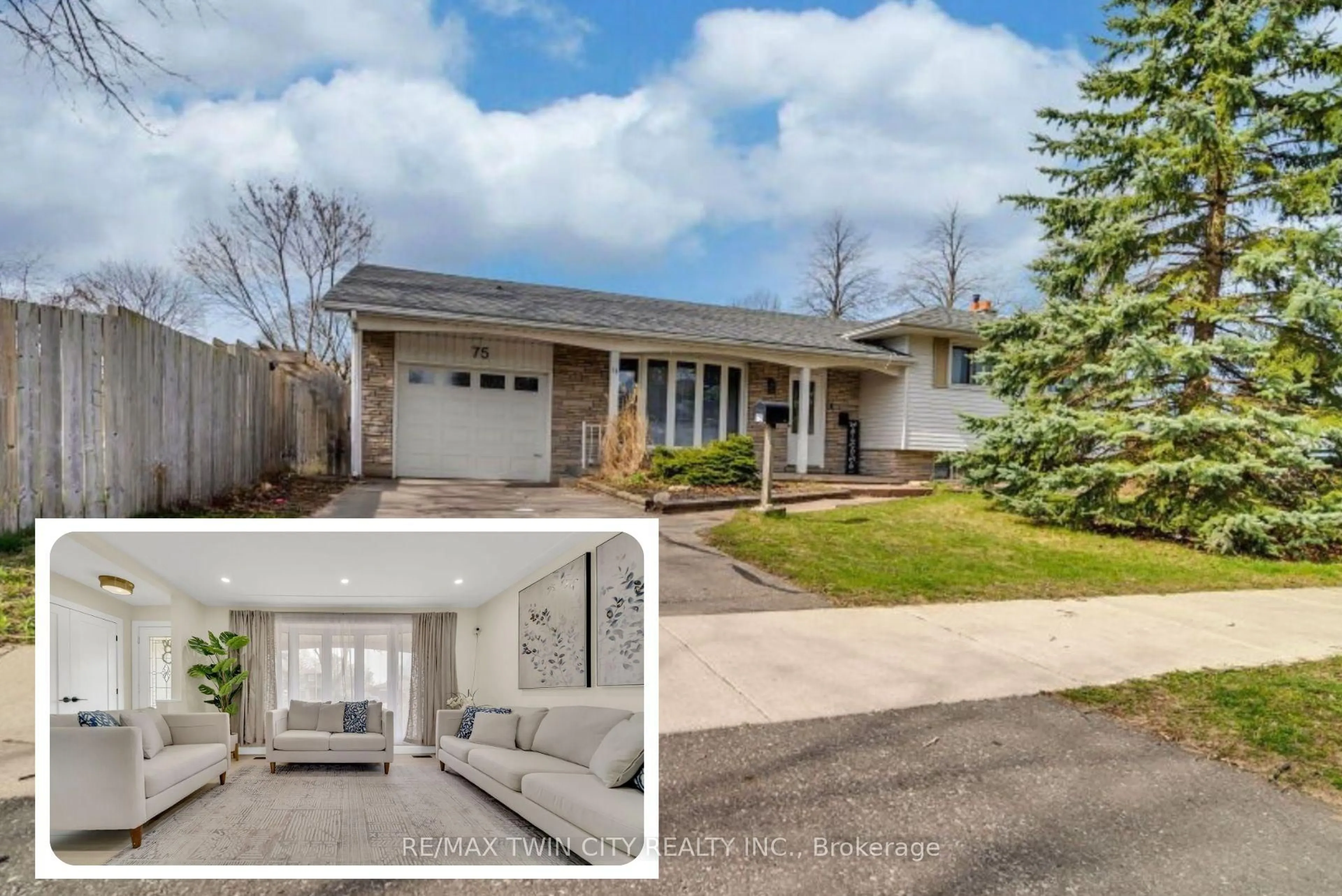 Home with brick exterior material, street for 75 Bettley Cres, Kitchener Ontario N2B 2N7