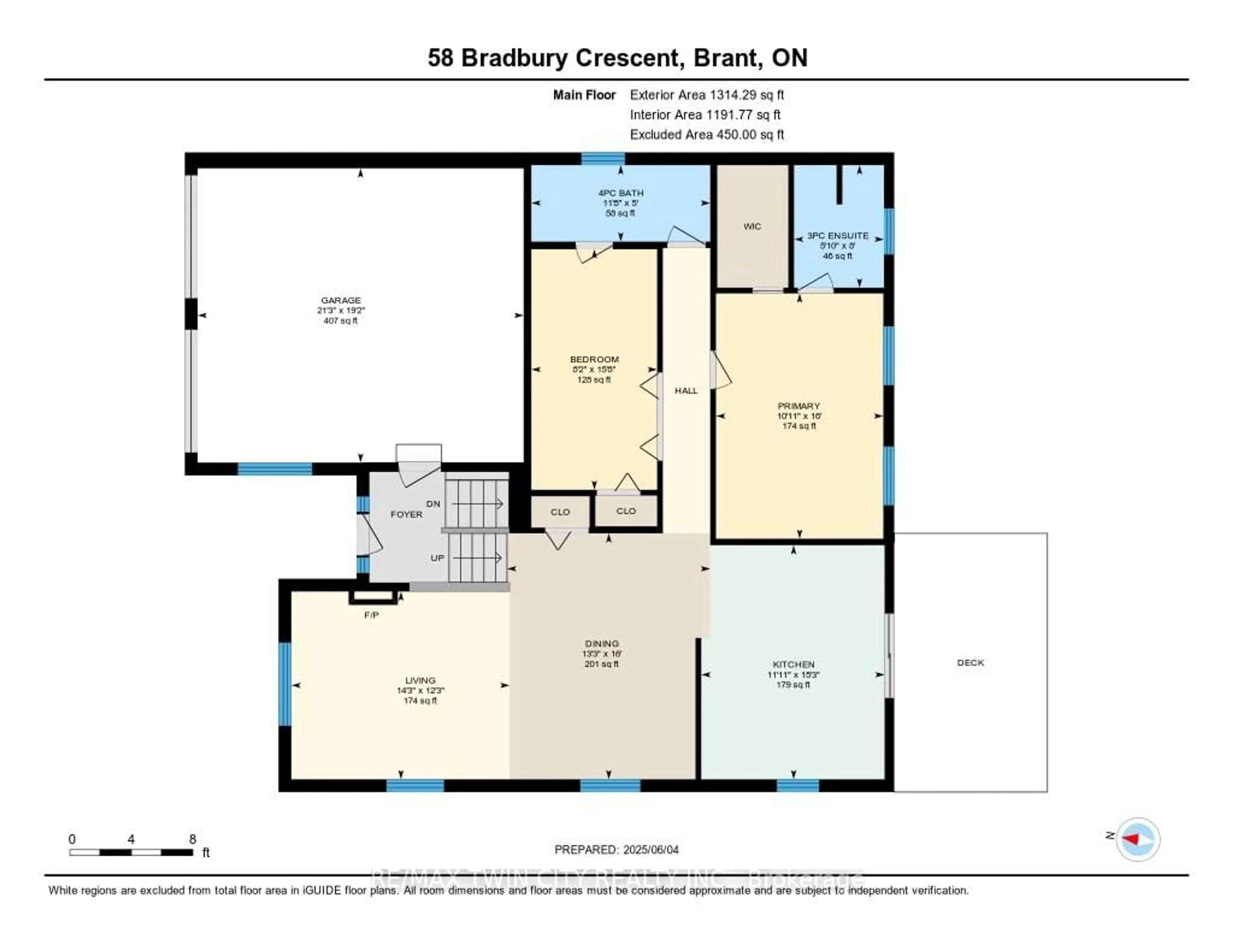 Floor plan for 58 Bradbury Cres, Brant Ontario N3L 4E2