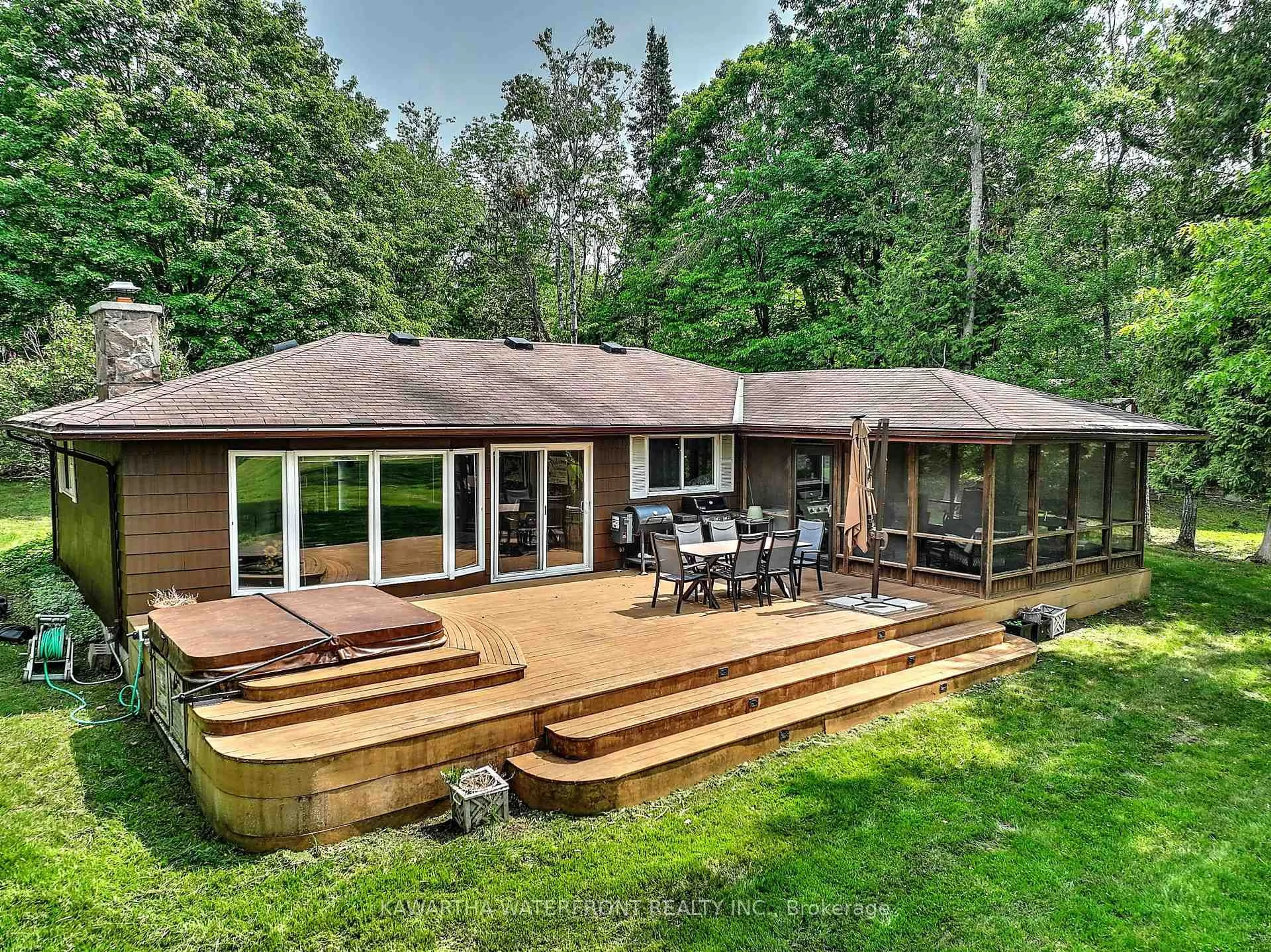 Patio, water/lake/river/ocean view for 32 South Fork Dr, Kawartha Lakes Ontario K0M 1K0