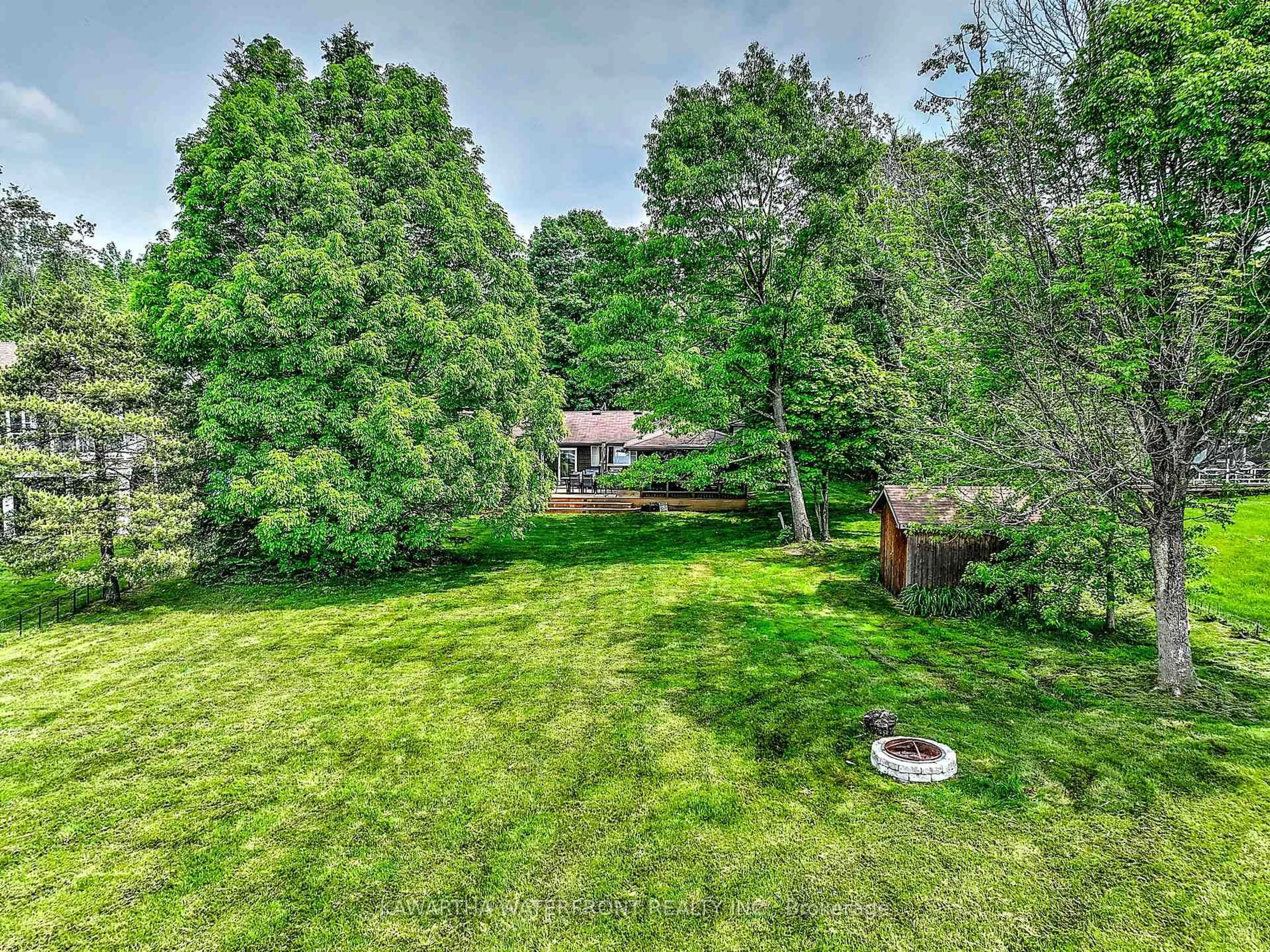 A pic from outside/outdoor area/front of a property/back of a property/a pic from drone, forest/trees view for 32 South Fork Dr, Kawartha Lakes Ontario K0M 1K0
