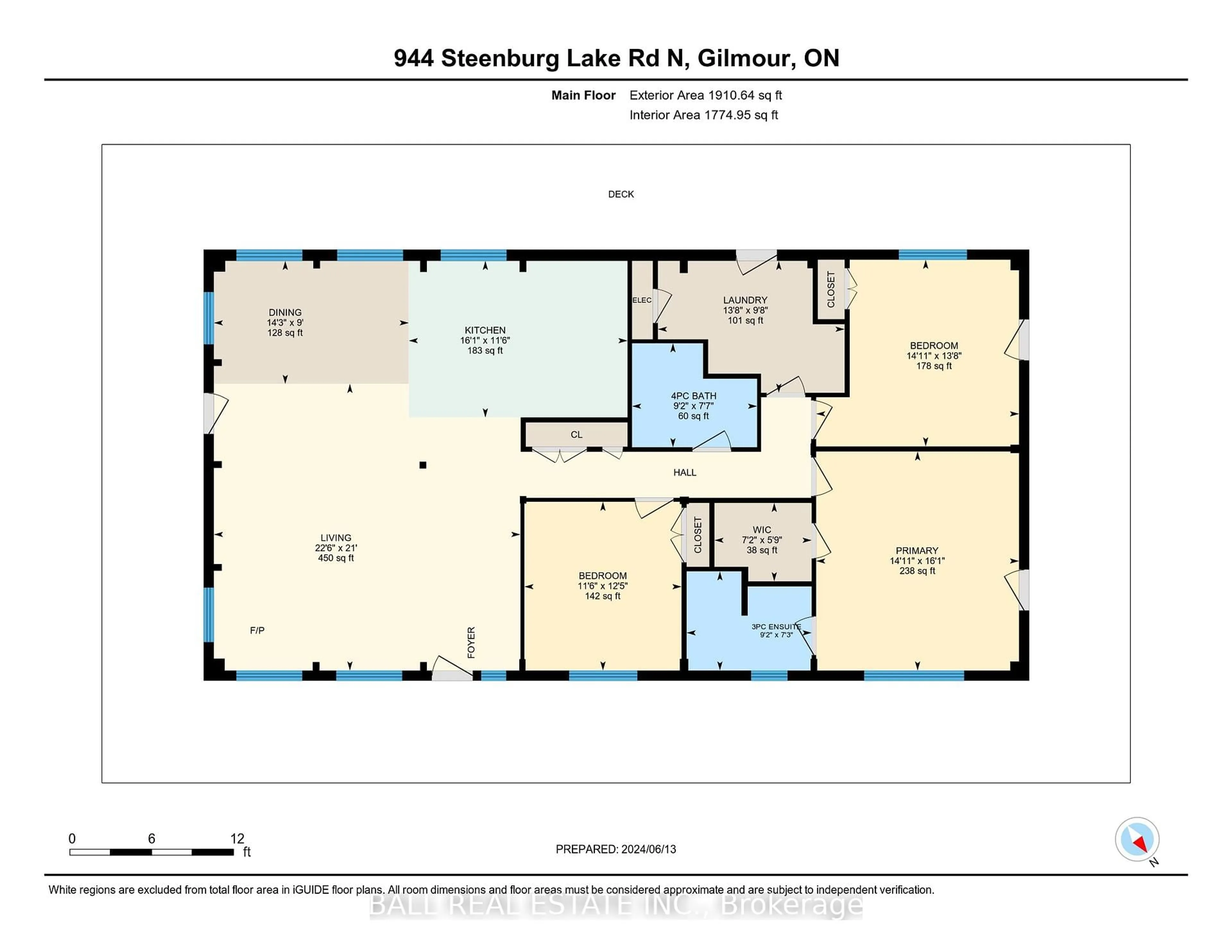 Floor plan for 944 Steenburg Lake Rd, Hastings Ontario K0L 1W0