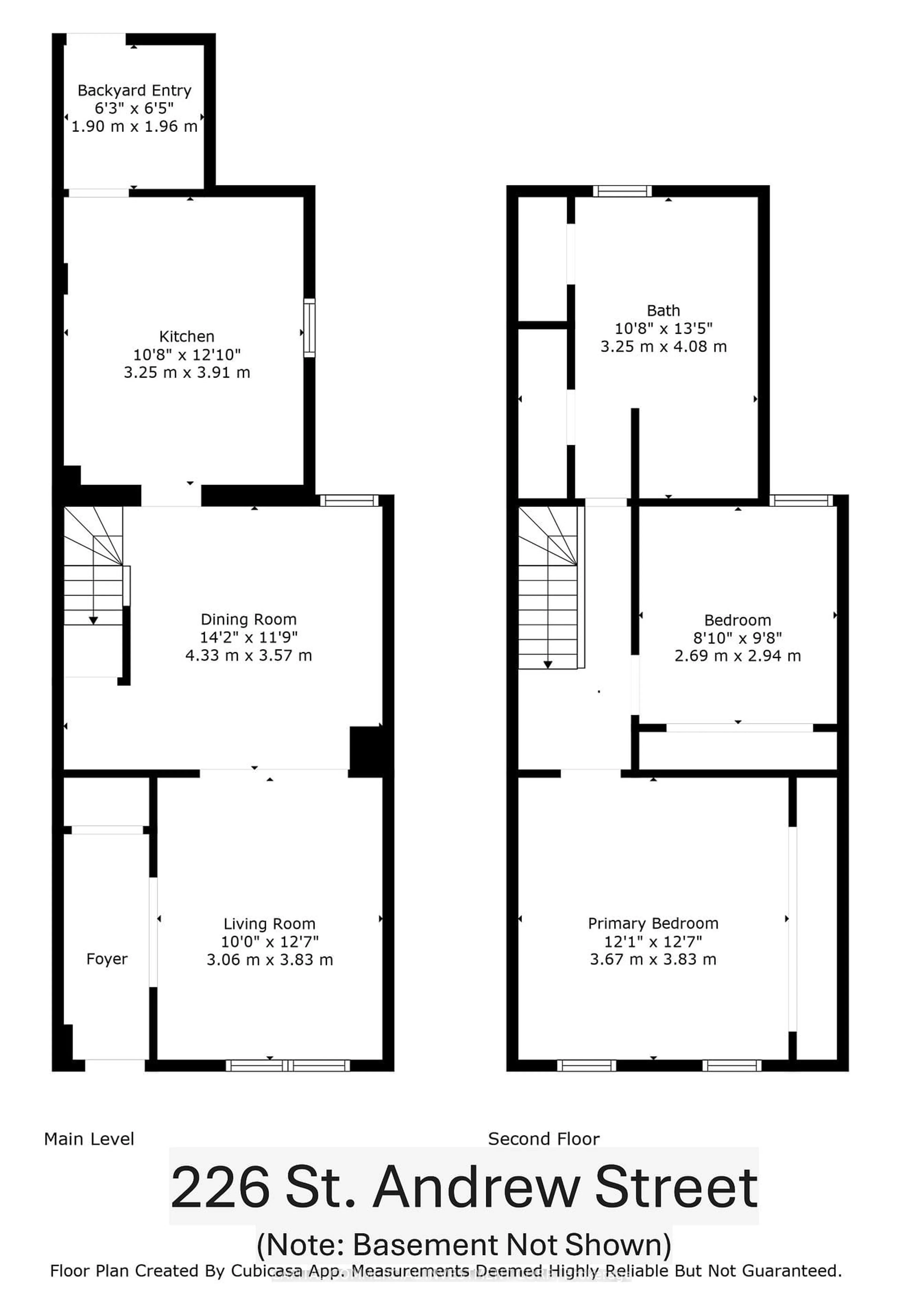 Floor plan for 226-228 ST ANDREW St, Ottawa Ontario K1N 5G6