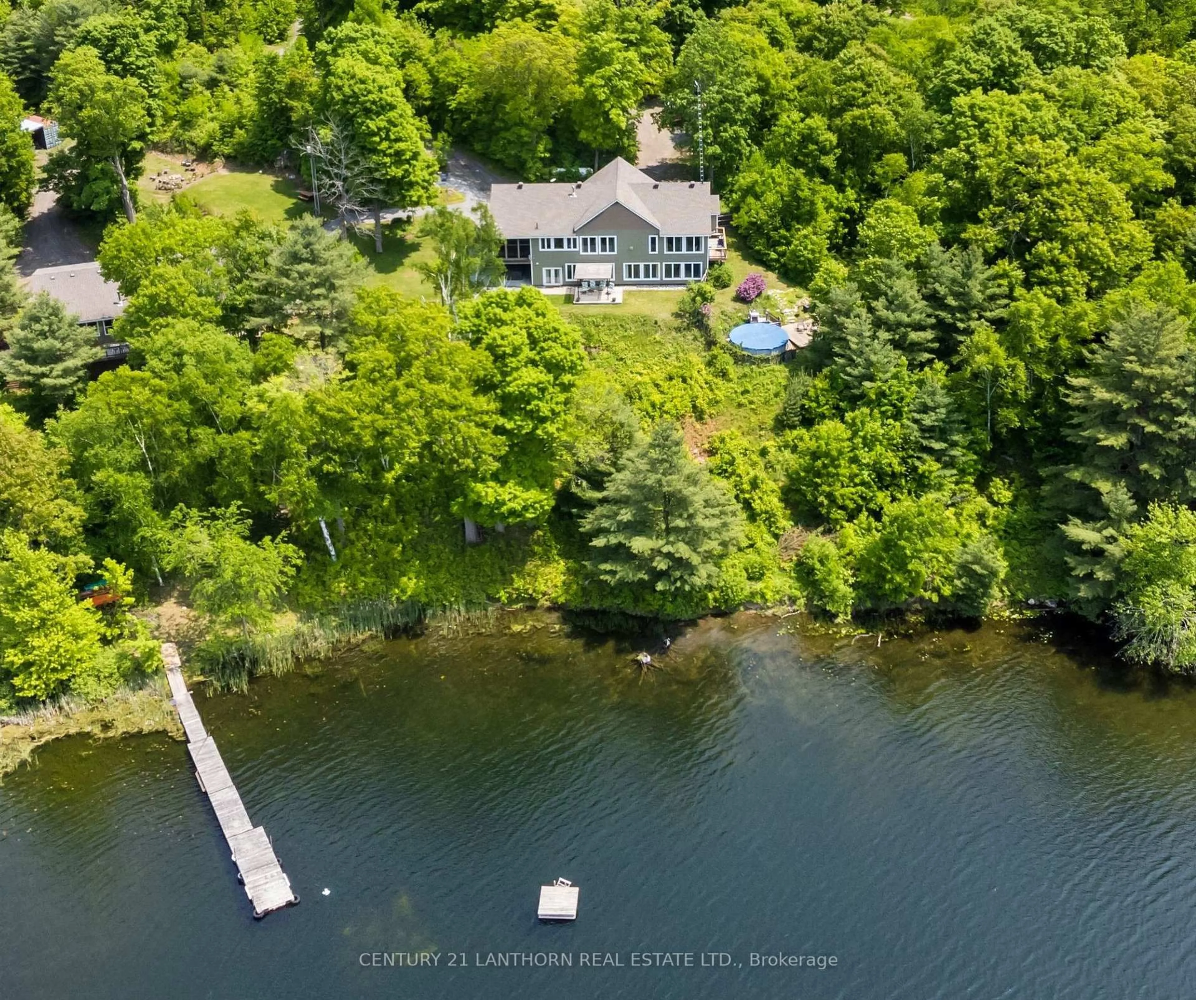 A pic from outside/outdoor area/front of a property/back of a property/a pic from drone, water/lake/river/ocean view for 32 Forest Breeze Lane, Rideau Lakes Ontario K0G 1E0