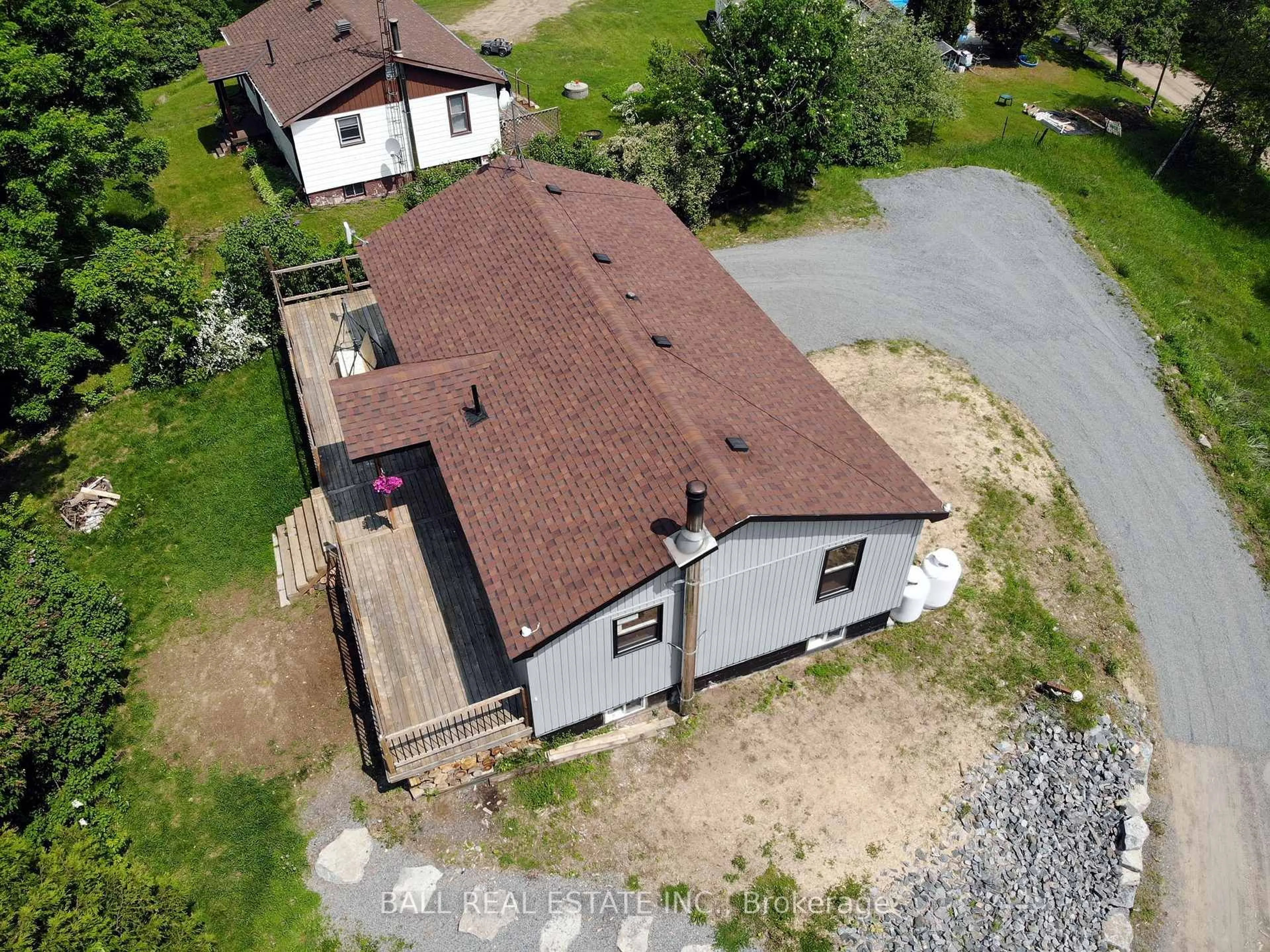 A pic from outside/outdoor area/front of a property/back of a property/a pic from drone, building for 99 Moore Lane, Bancroft Ontario K0L 1C0