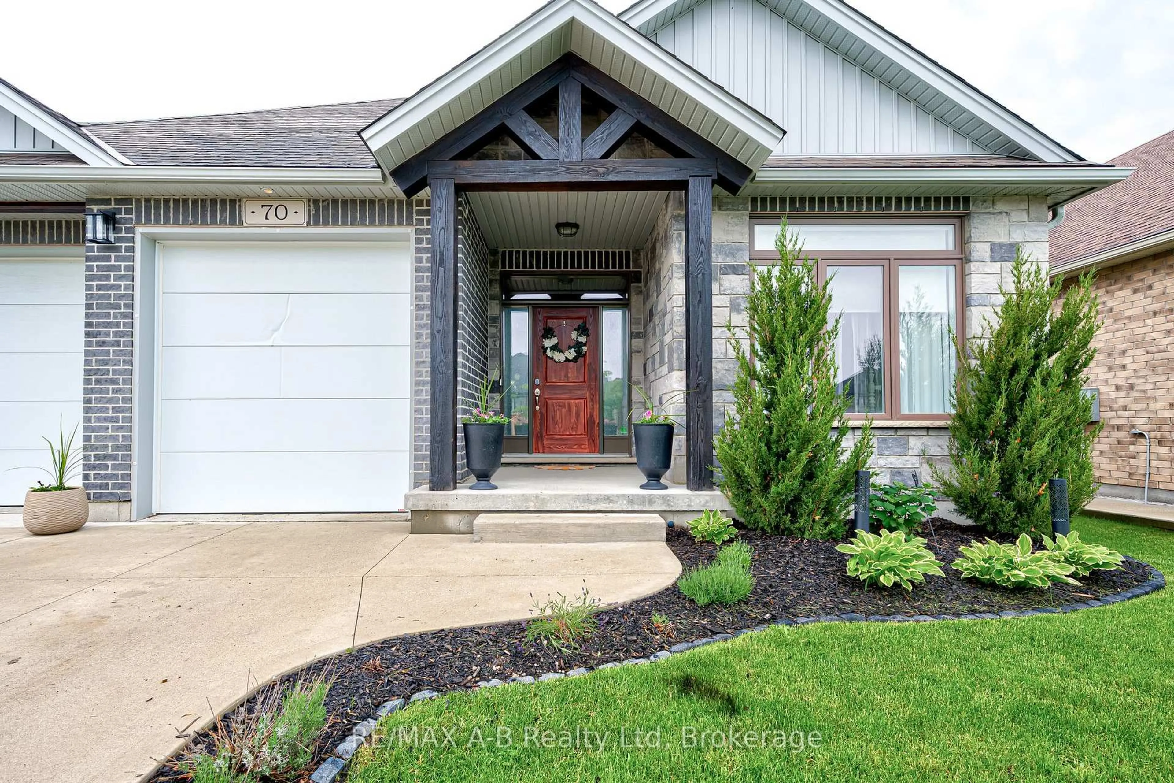 Home with brick exterior material, street for 70 Gerber Dr, Perth East Ontario N0K 1M0