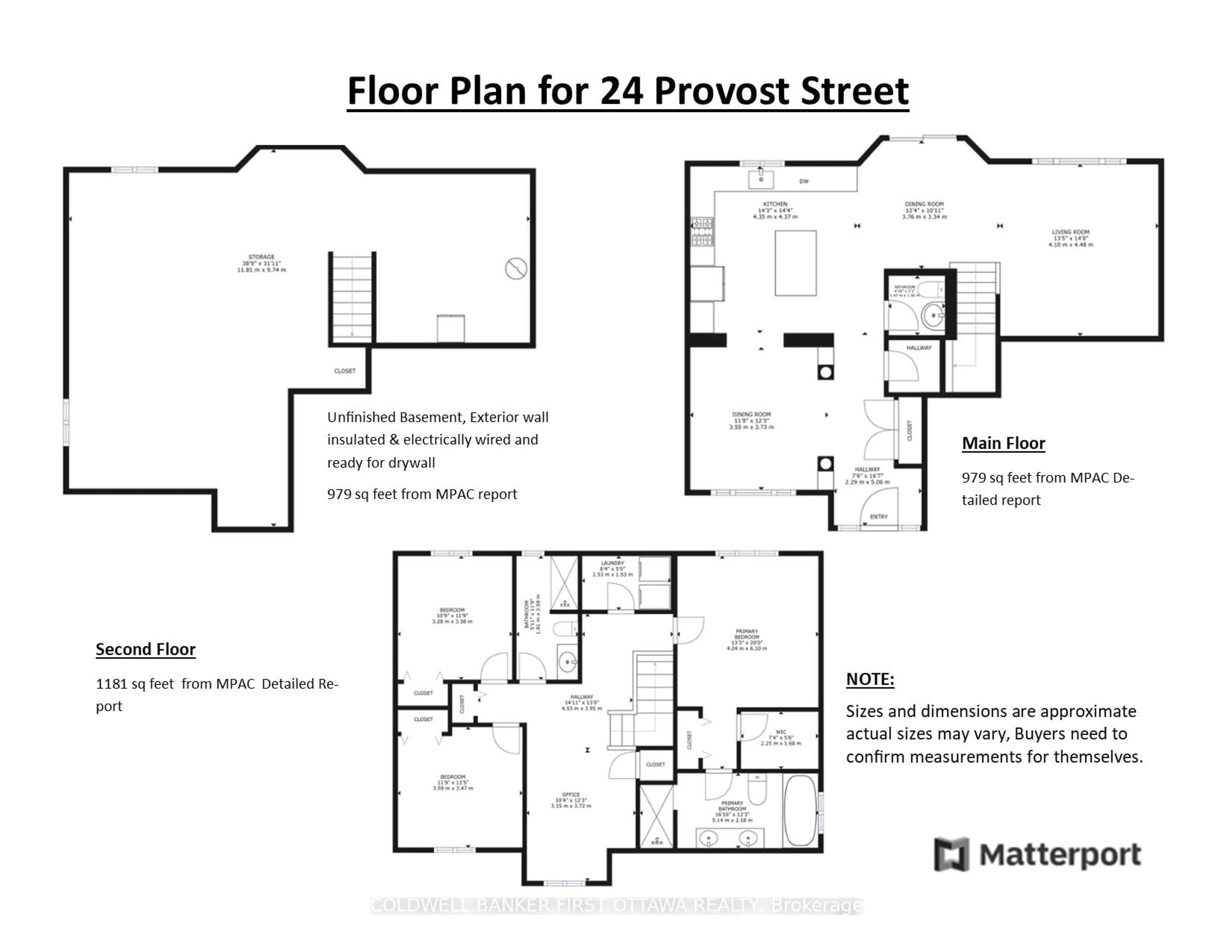 Floor plan for 24 Provost St, North Stormont Ontario K0A 1R0