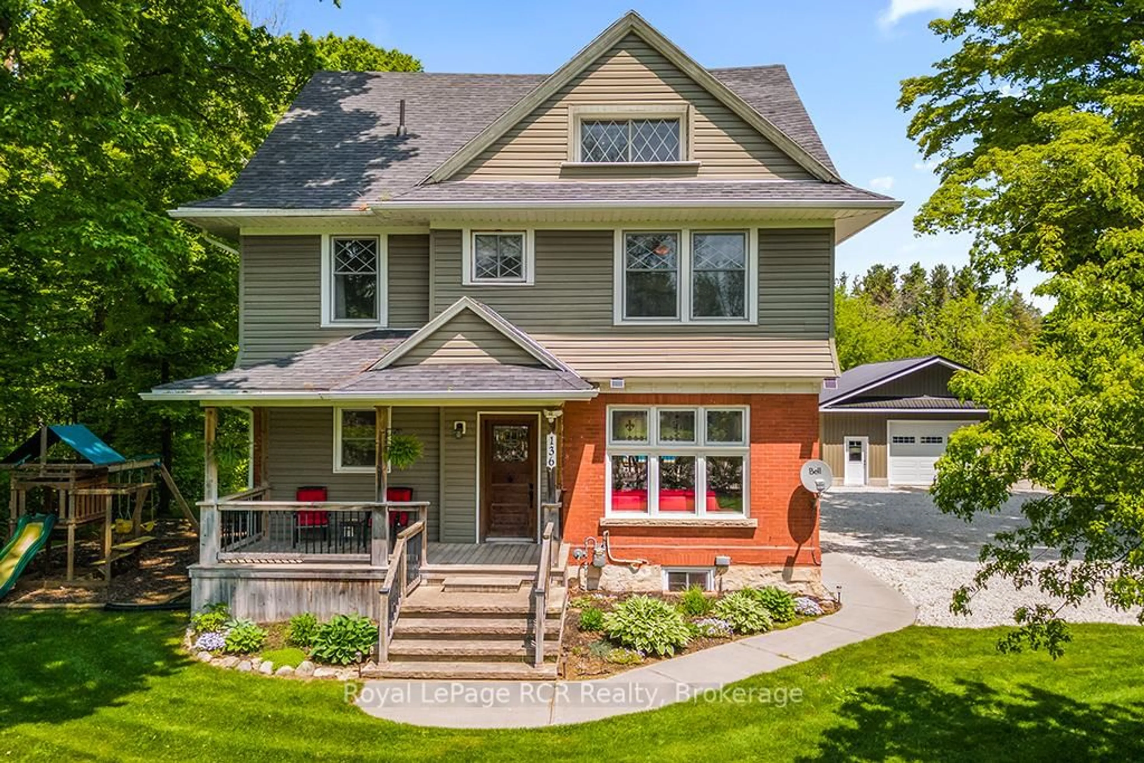 Home with brick exterior material, street for 136 Queen St, South Bruce Peninsula Ontario N0H 1P0