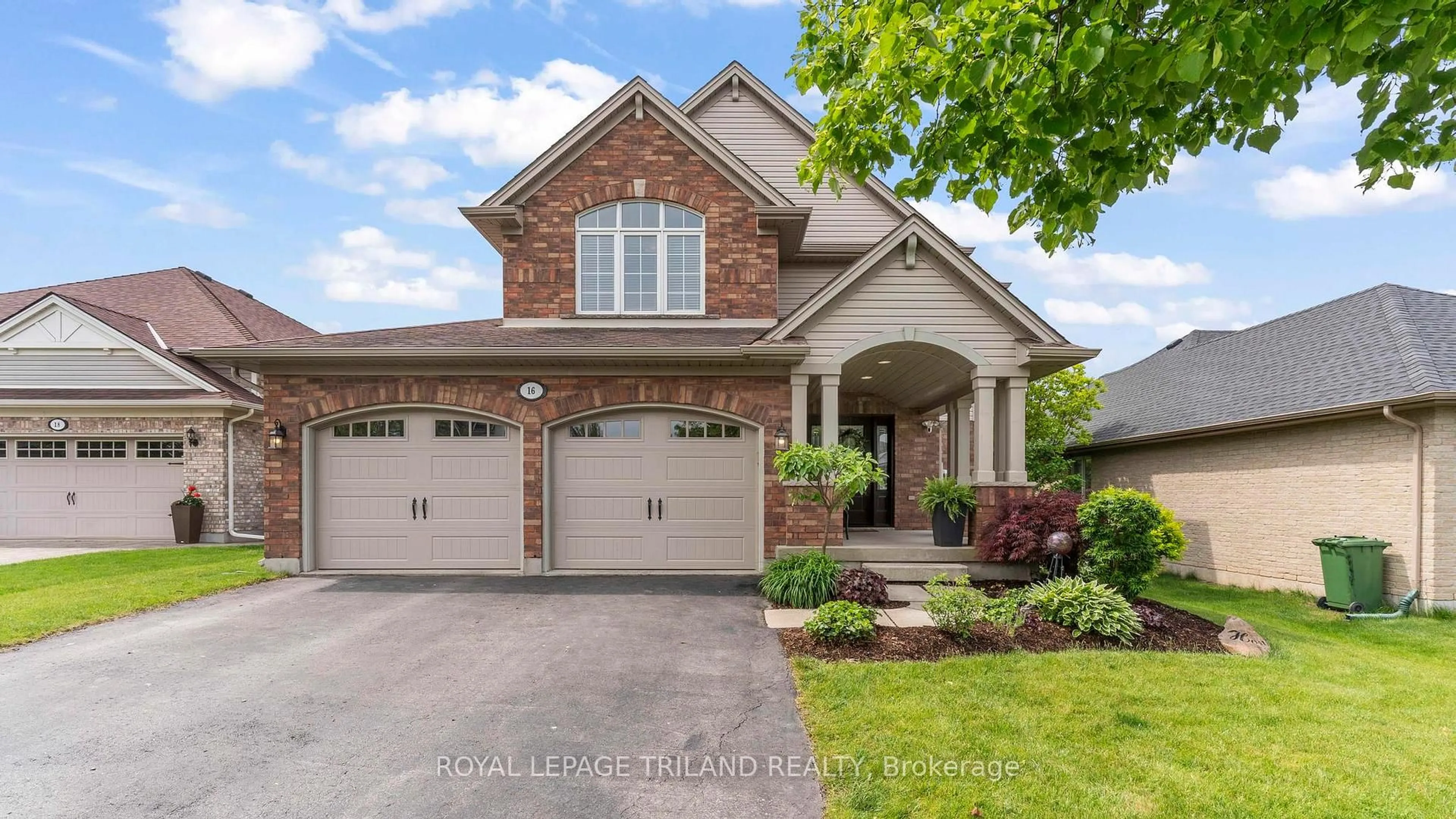Home with brick exterior material, street for 16 Kensington Crt, St. Thomas Ontario N5R 0A3