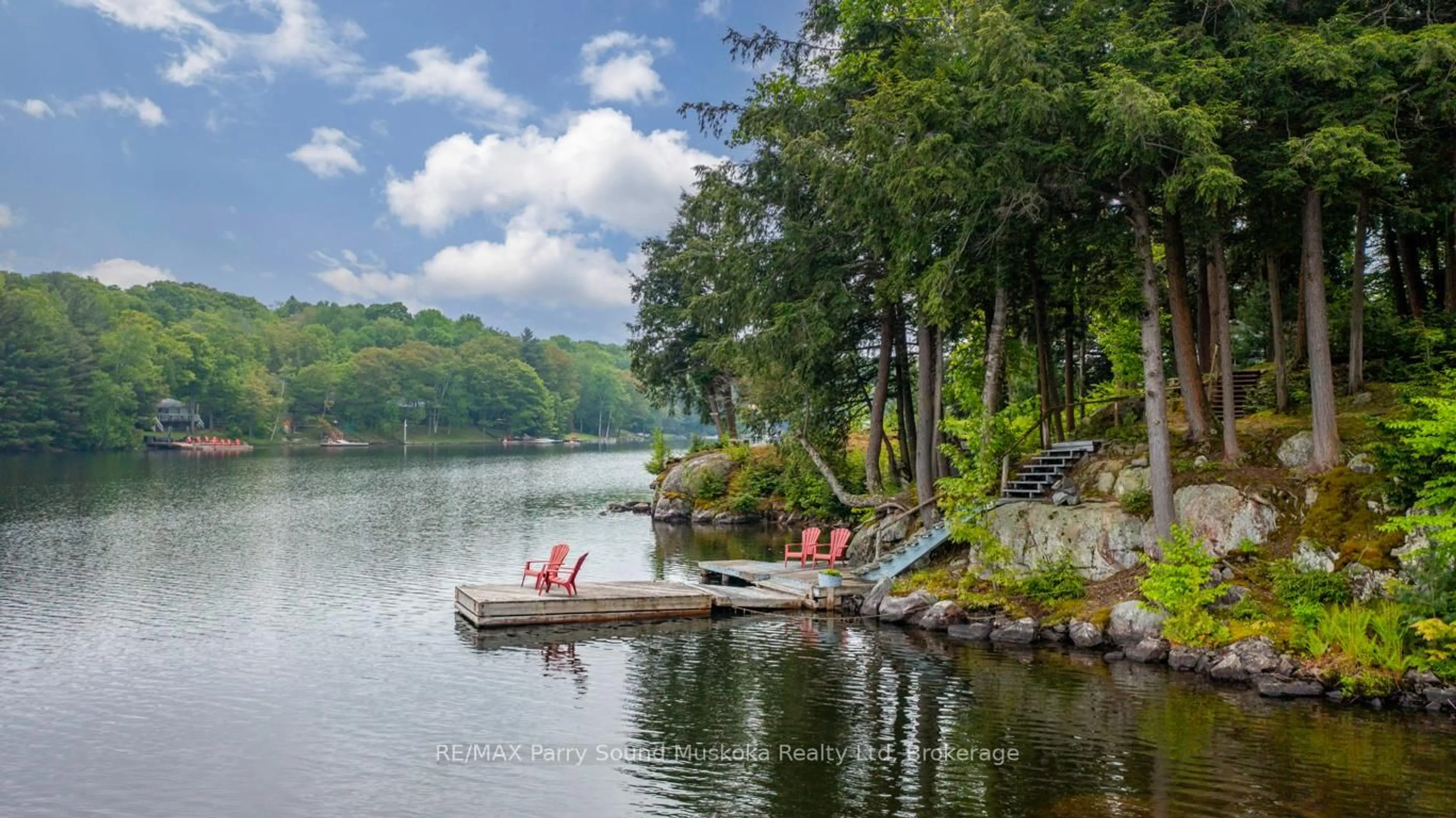 Patio, water/lake/river/ocean view for 91 Haystead Bay Rd, Seguin Ontario P2A 0B2