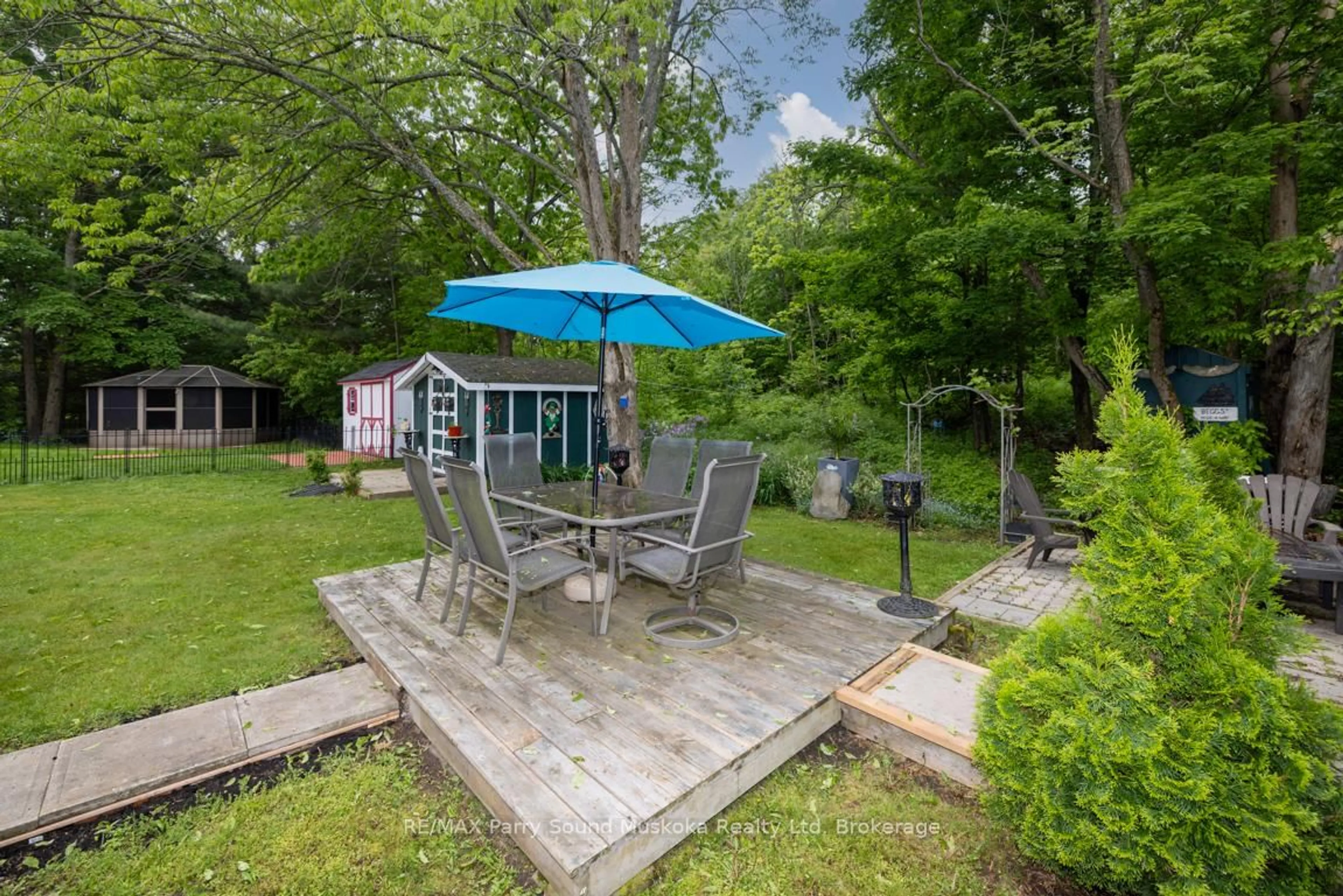 Patio, water/lake/river/ocean view for 19 Macklaim Dr, Parry Sound Ontario P2A 2Z7