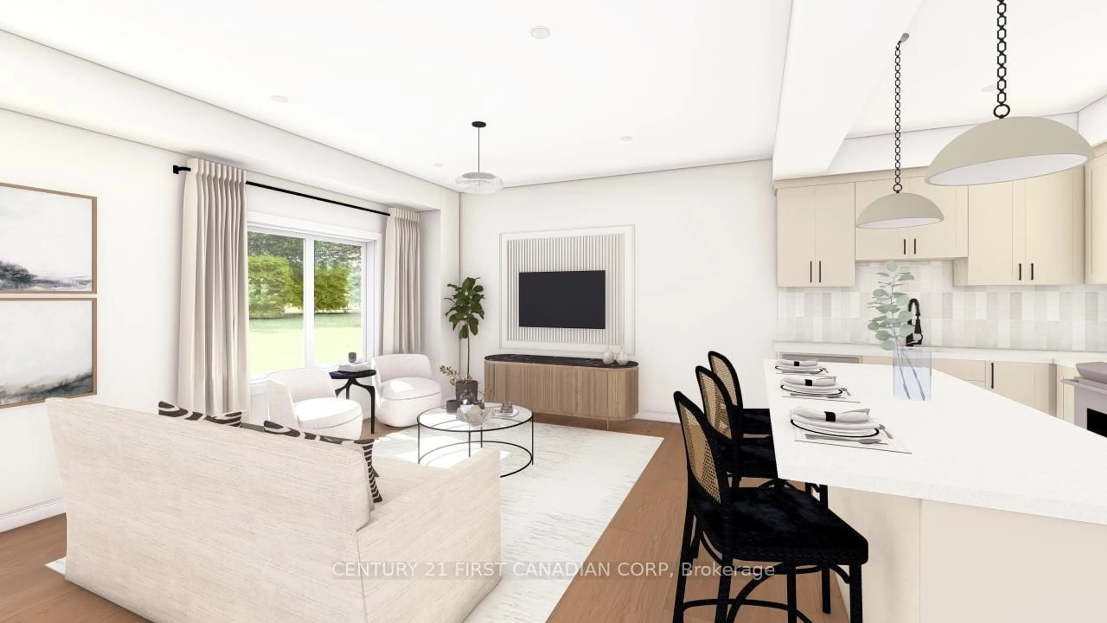 Open concept kitchen, ceramic/tile floor for 6941 Heathwoods Ave, London South Ontario N6P 1H3