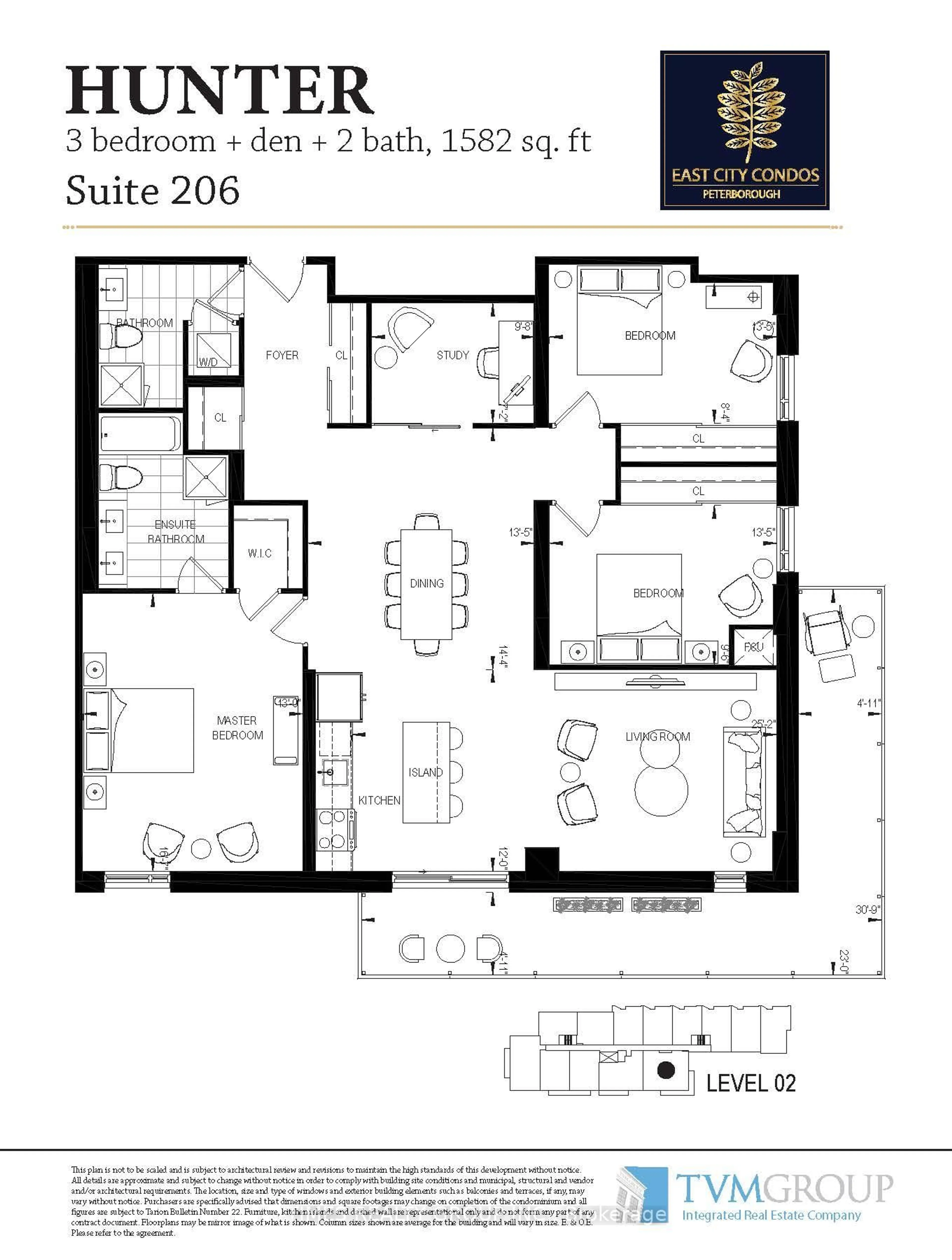 Floor plan for 195 Hunter St #206, Peterborough East Ontario K9H 1G9