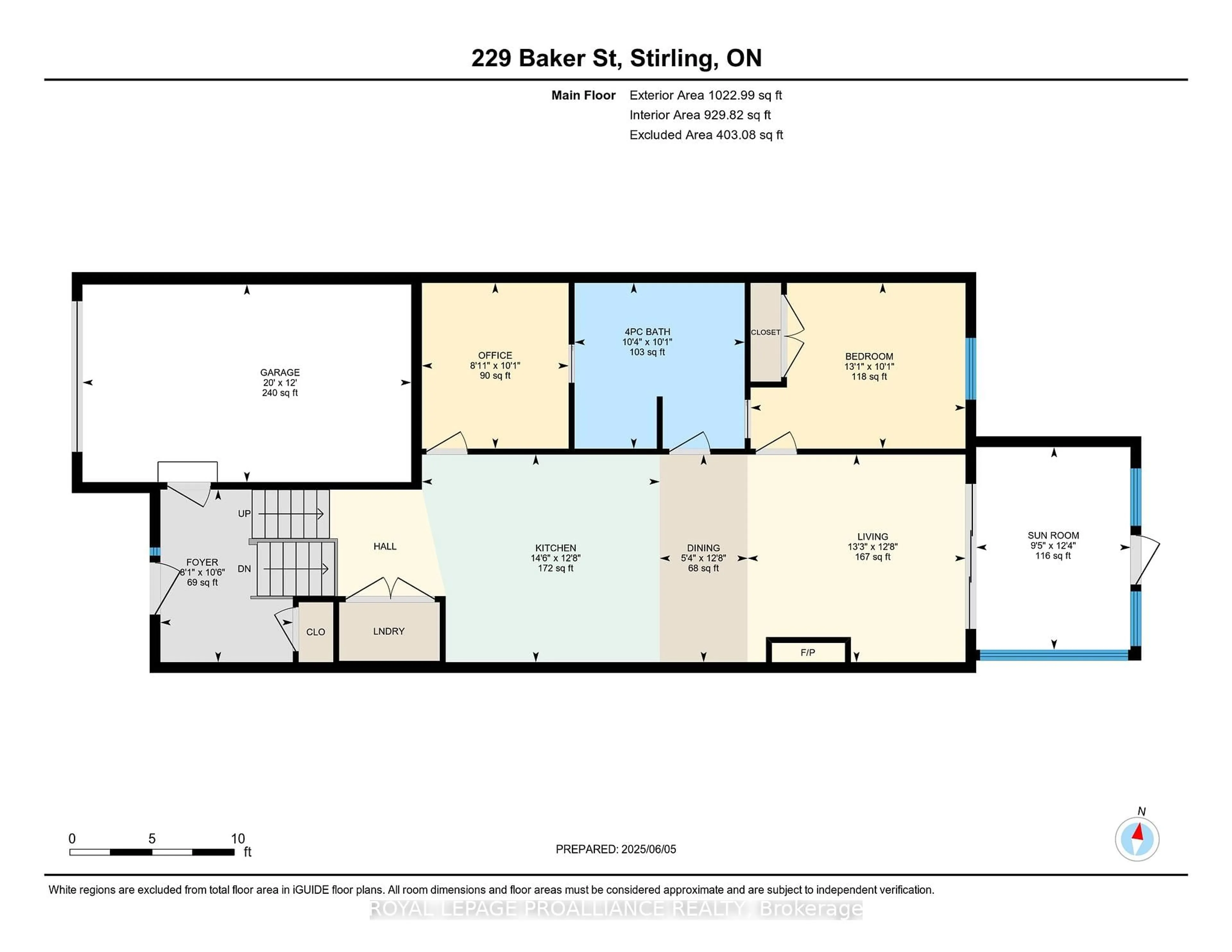 Floor plan for 229 Baker St, Stirling Ontario K0K 3E0