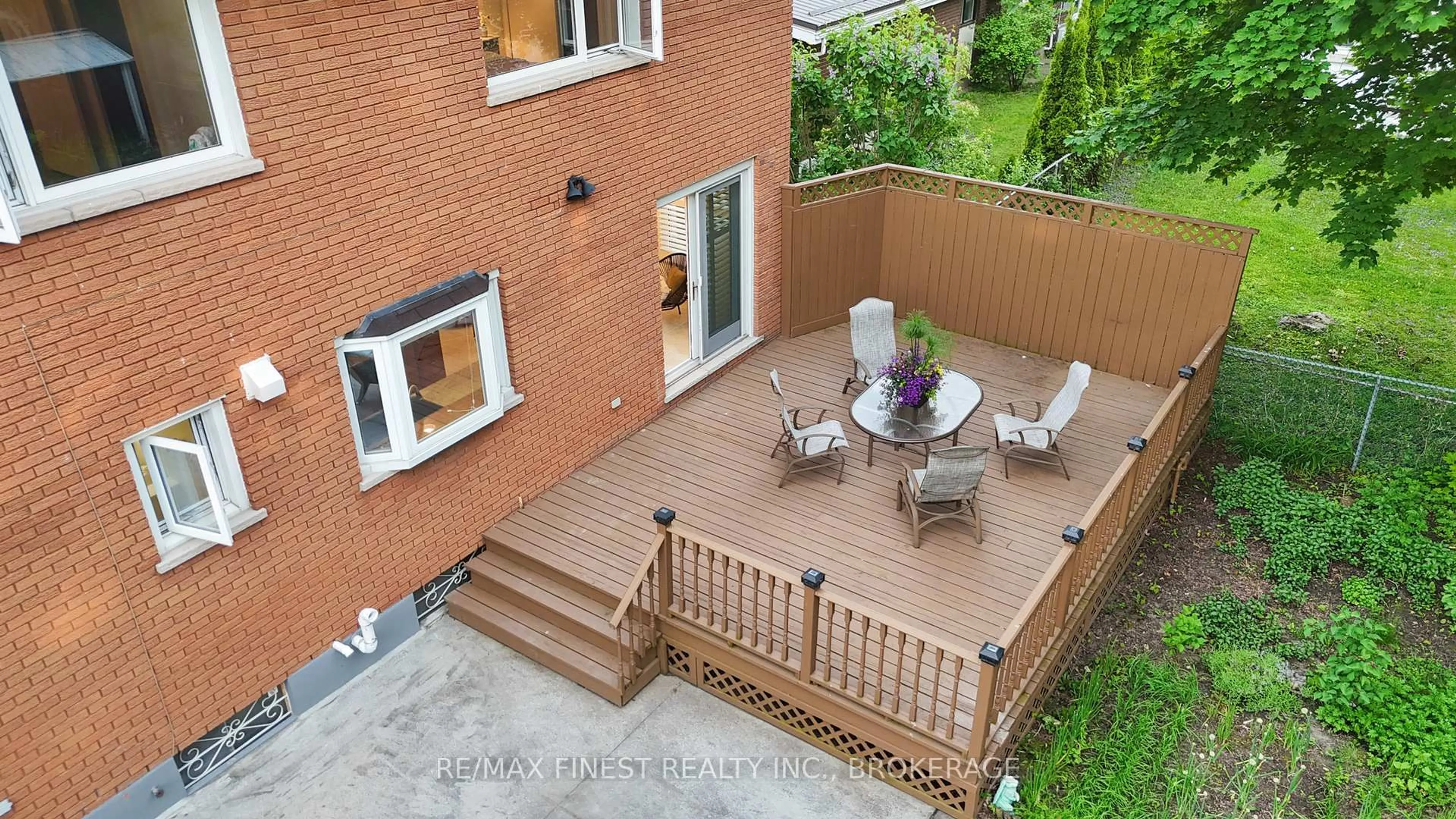 Patio, city buildings view from balcony for 16 Pembroke St, Kingston Ontario K7L 4N4