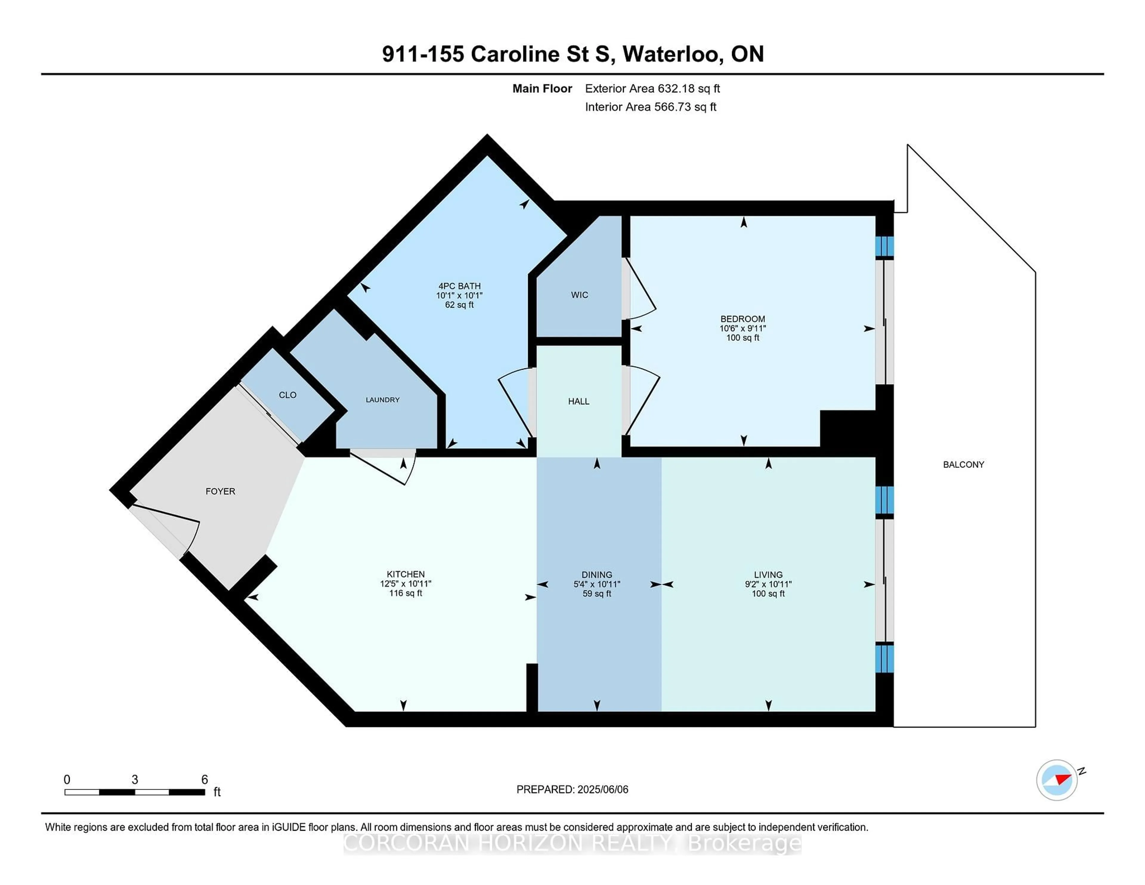 Floor plan for 155 Caroline St #911, Waterloo Ontario N2L 0J8