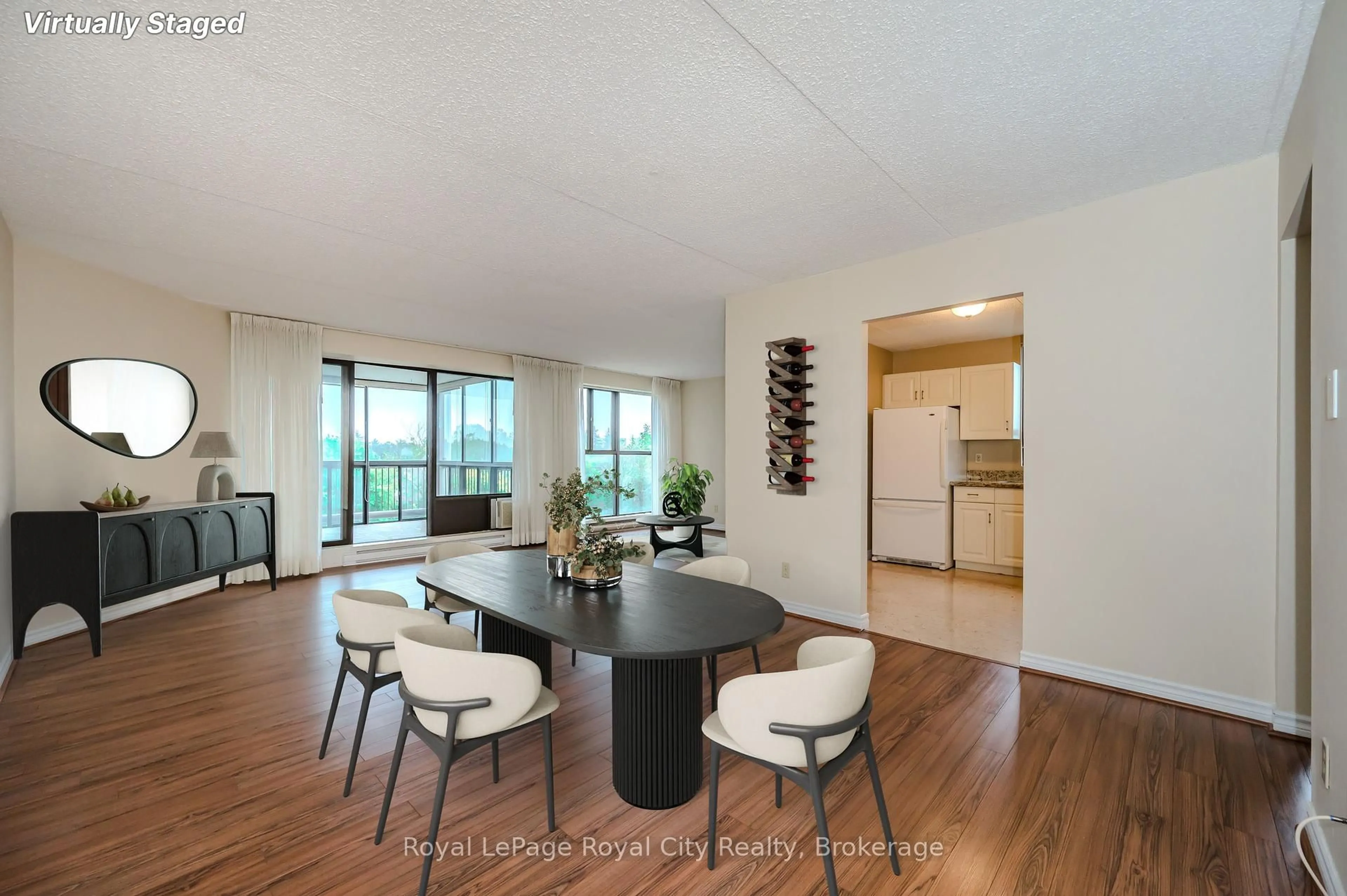 Dining room, wood/laminate floor for 22 MARILYN Dr #608, Guelph Ontario N1H 7T1
