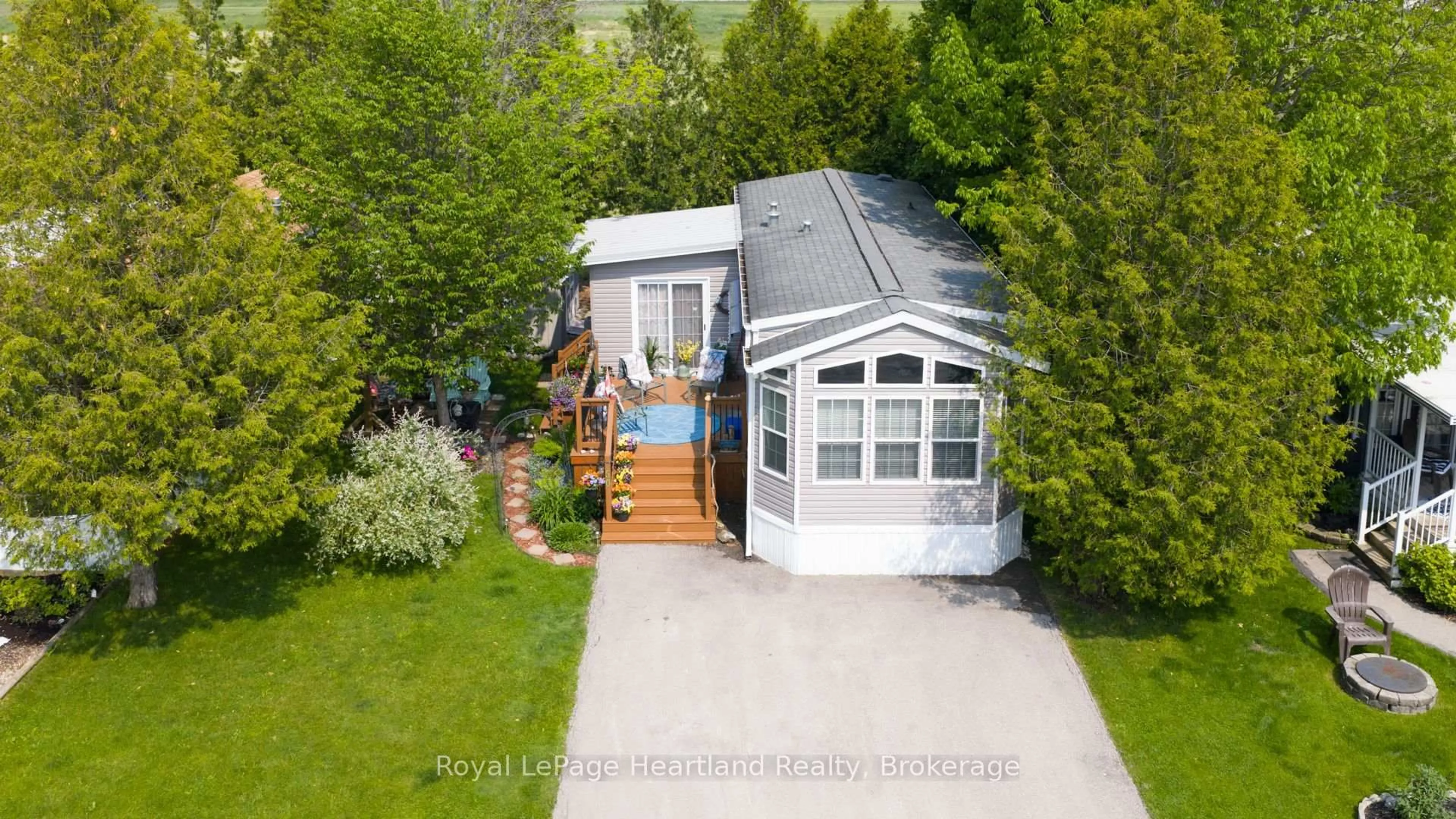 A pic from outside/outdoor area/front of a property/back of a property/a pic from drone, water/lake/river/ocean view for 77719 Bluewater Highway #50 Portside Drive, Central Huron Ontario N0M 1G0
