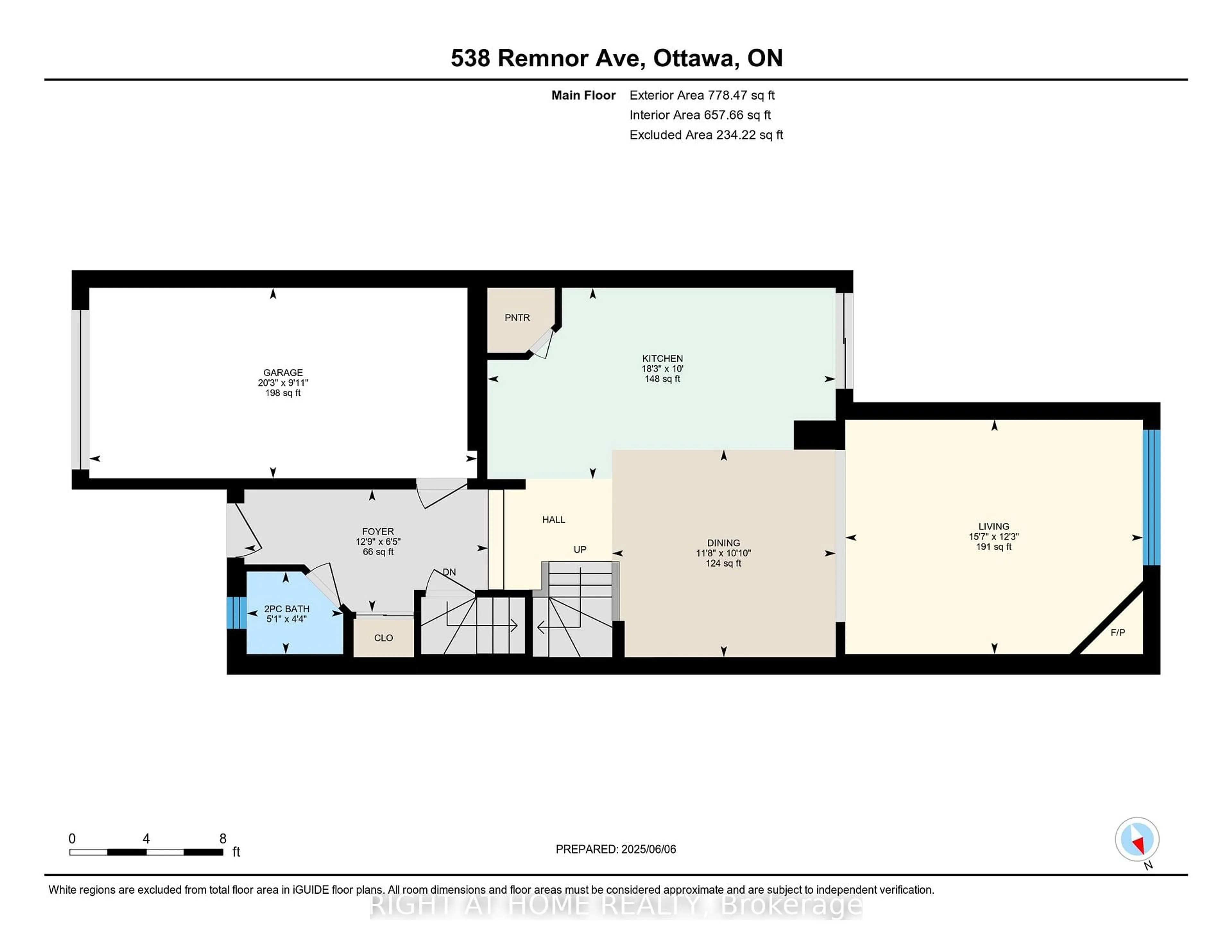 Floor plan for 538 Remnor Ave, Ottawa Ontario K2T 0A5
