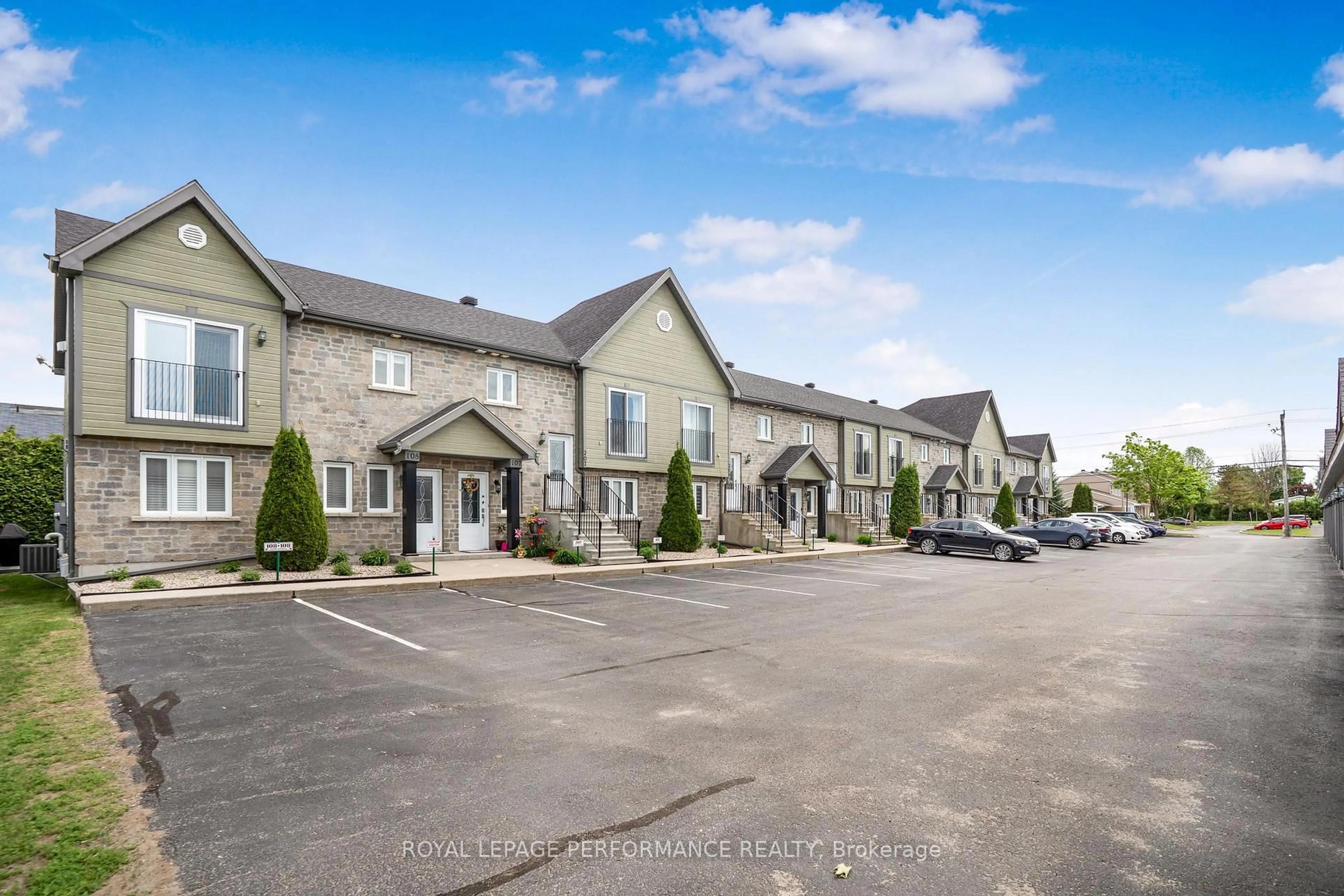 A pic from outside/outdoor area/front of a property/back of a property/a pic from drone, street for 665 Nelson St #207, Hawkesbury Ontario K6A 0A3