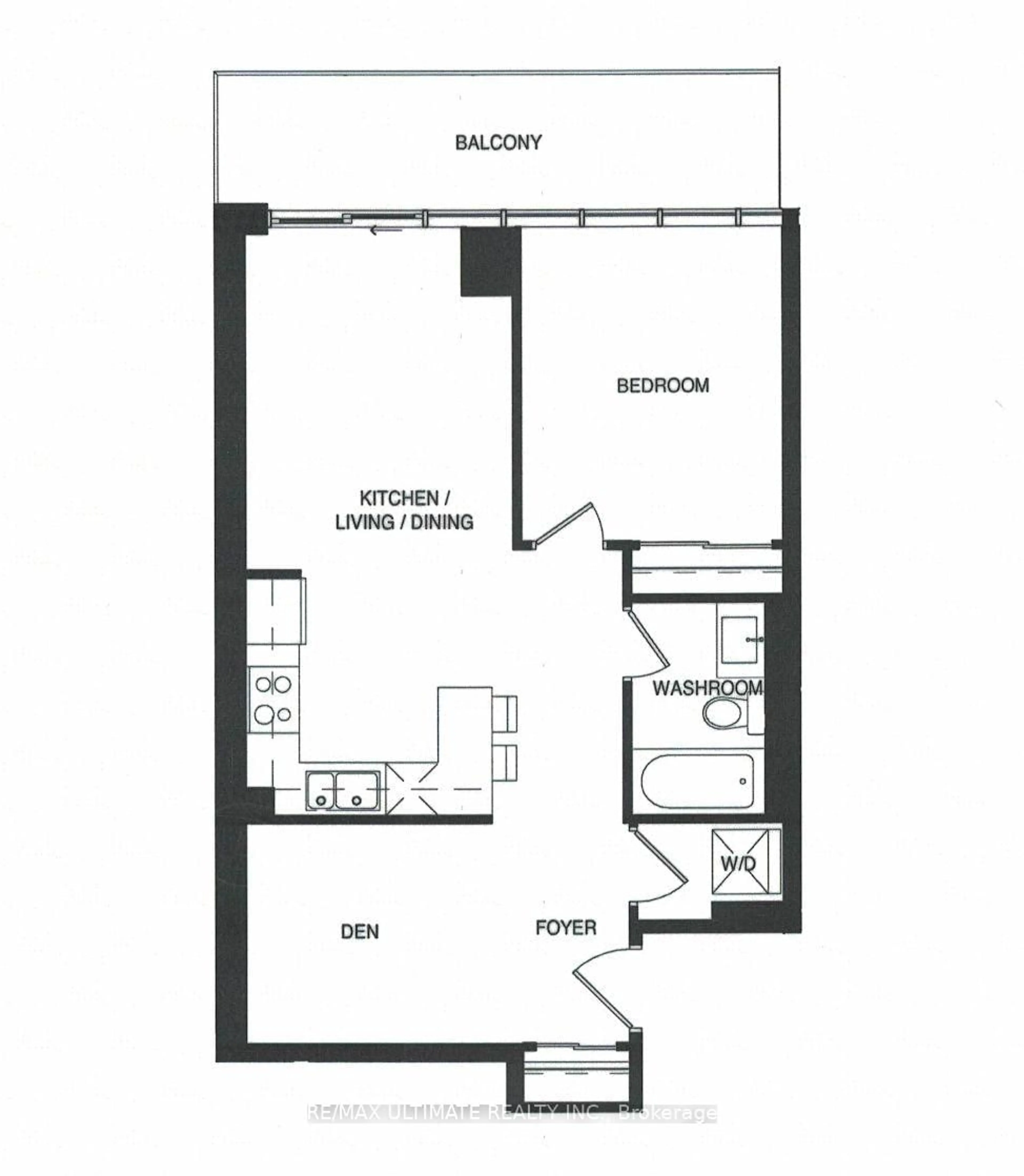 Floor plan for 128 King St #710, Waterloo Ontario N2J 2X9