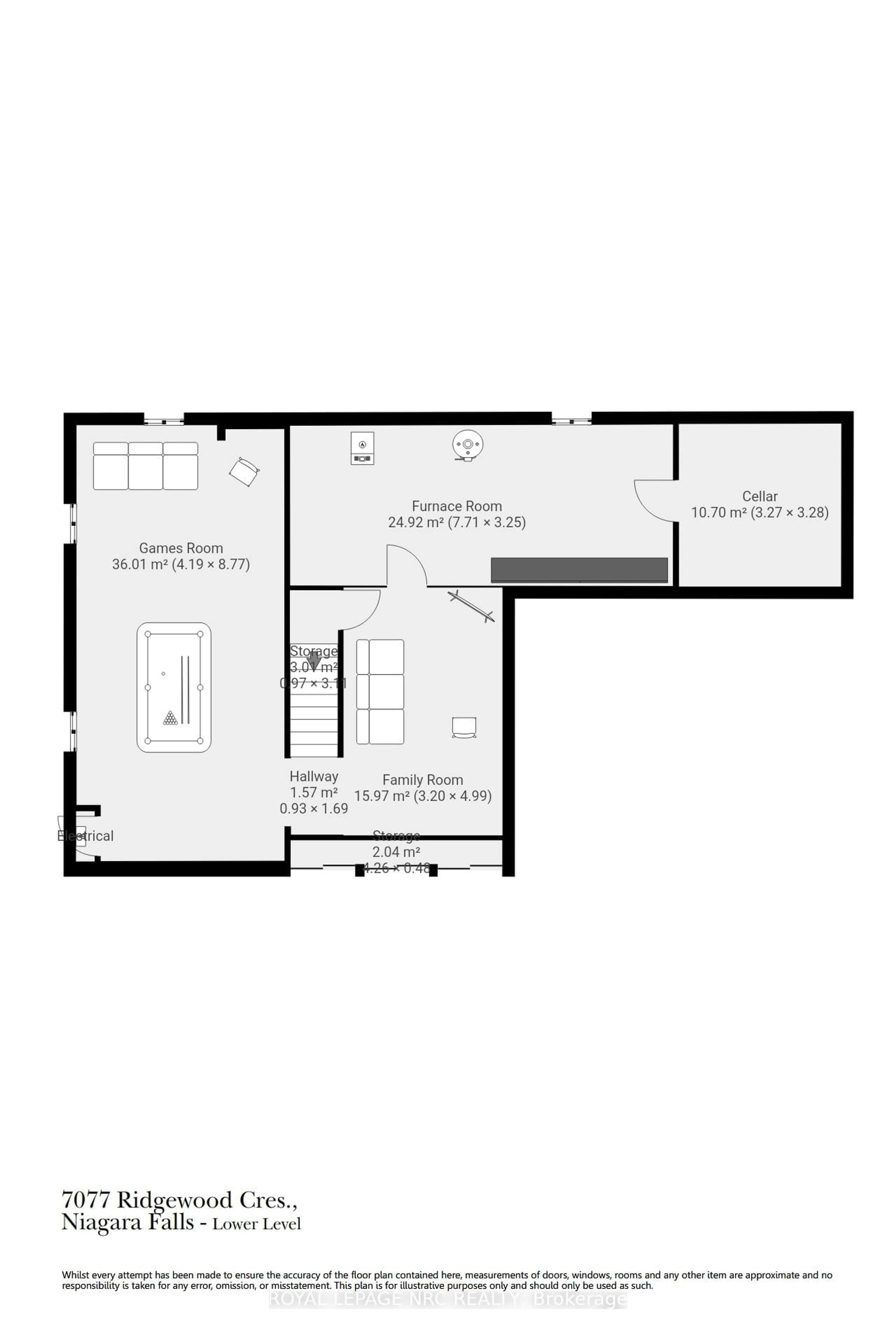 Floor plan for 7077 Ridgewood Cres, Niagara Falls Ontario L2J 2C2
