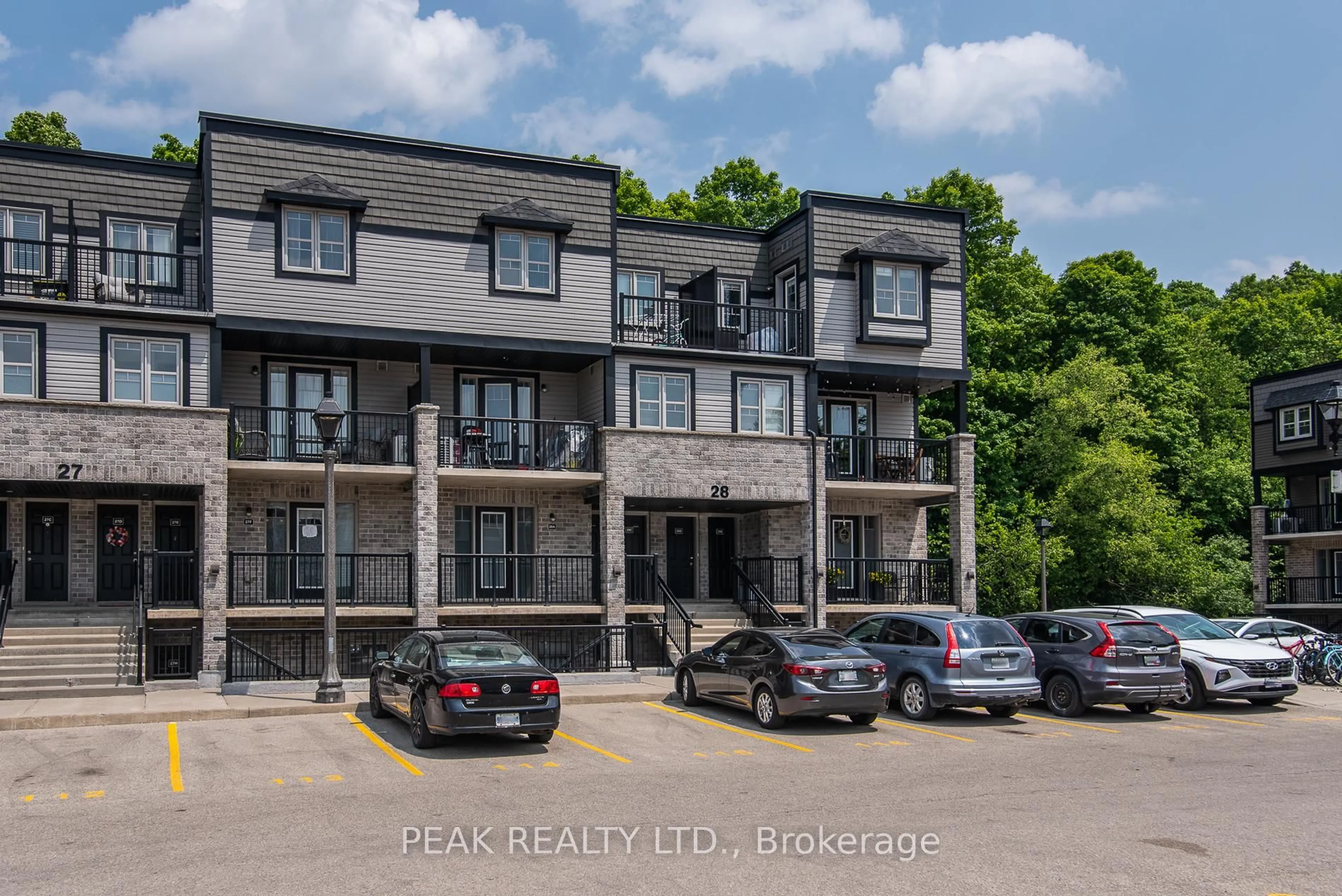 A pic from outside/outdoor area/front of a property/back of a property/a pic from drone, unknown for 1989 Ottawa St #28F, Kitchener Ontario N2E 0G7