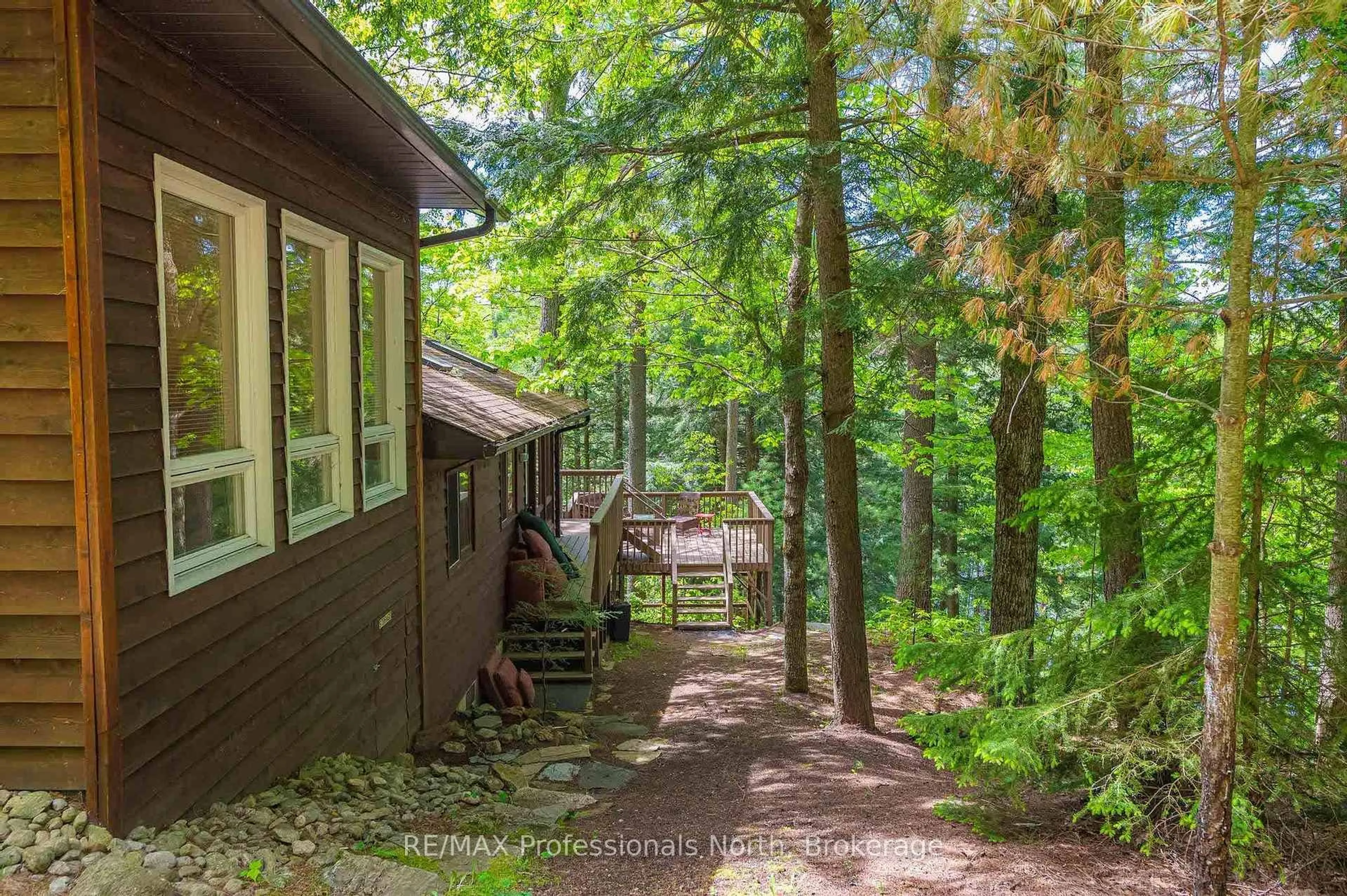 Patio, forest/trees view for 1023 Maiden Tr, Minden Hills Ontario K0M 2K0