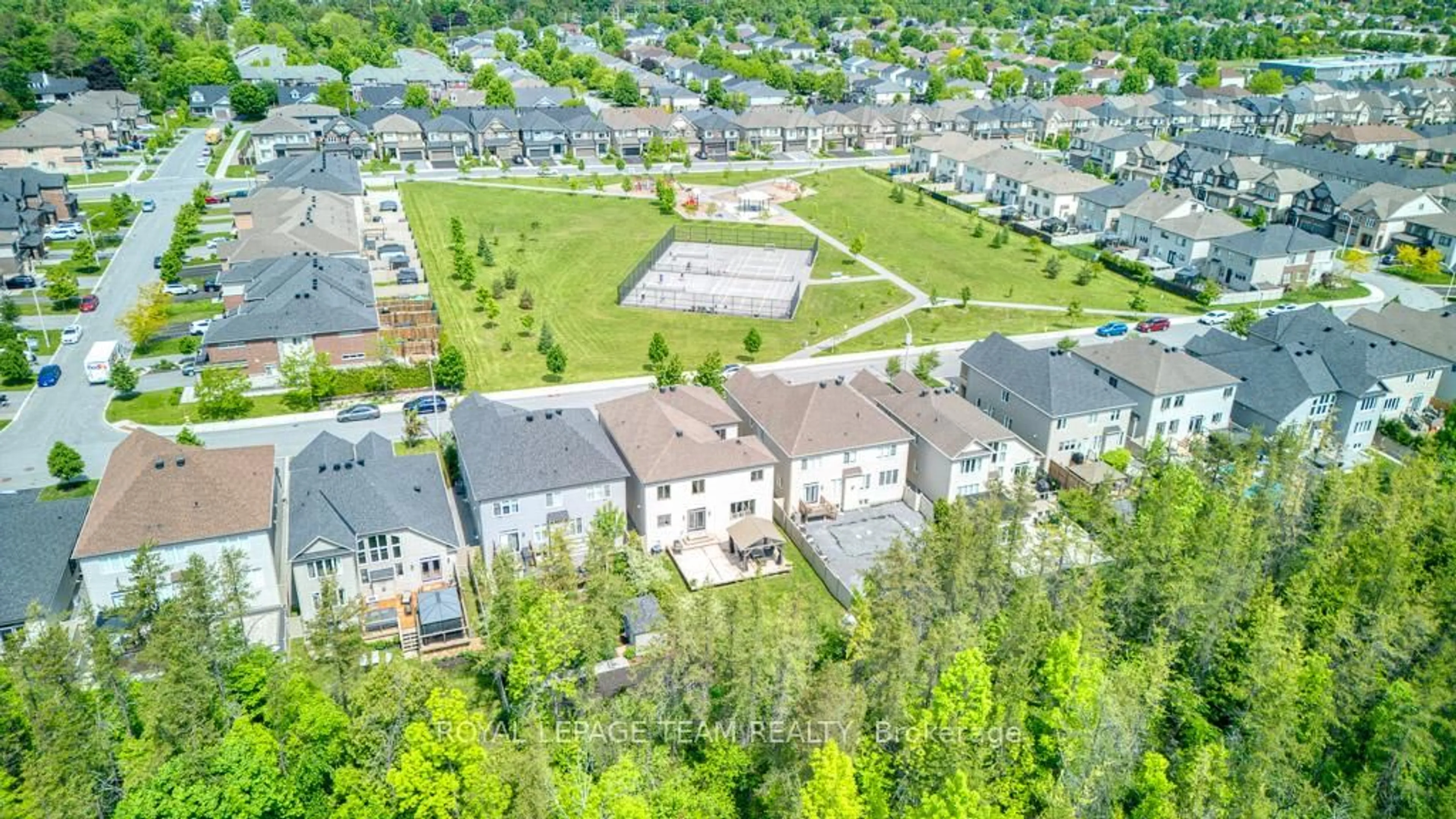 A pic from outside/outdoor area/front of a property/back of a property/a pic from drone, unknown for 741 Campolina Way, Ottawa Ontario K2S 0Y2