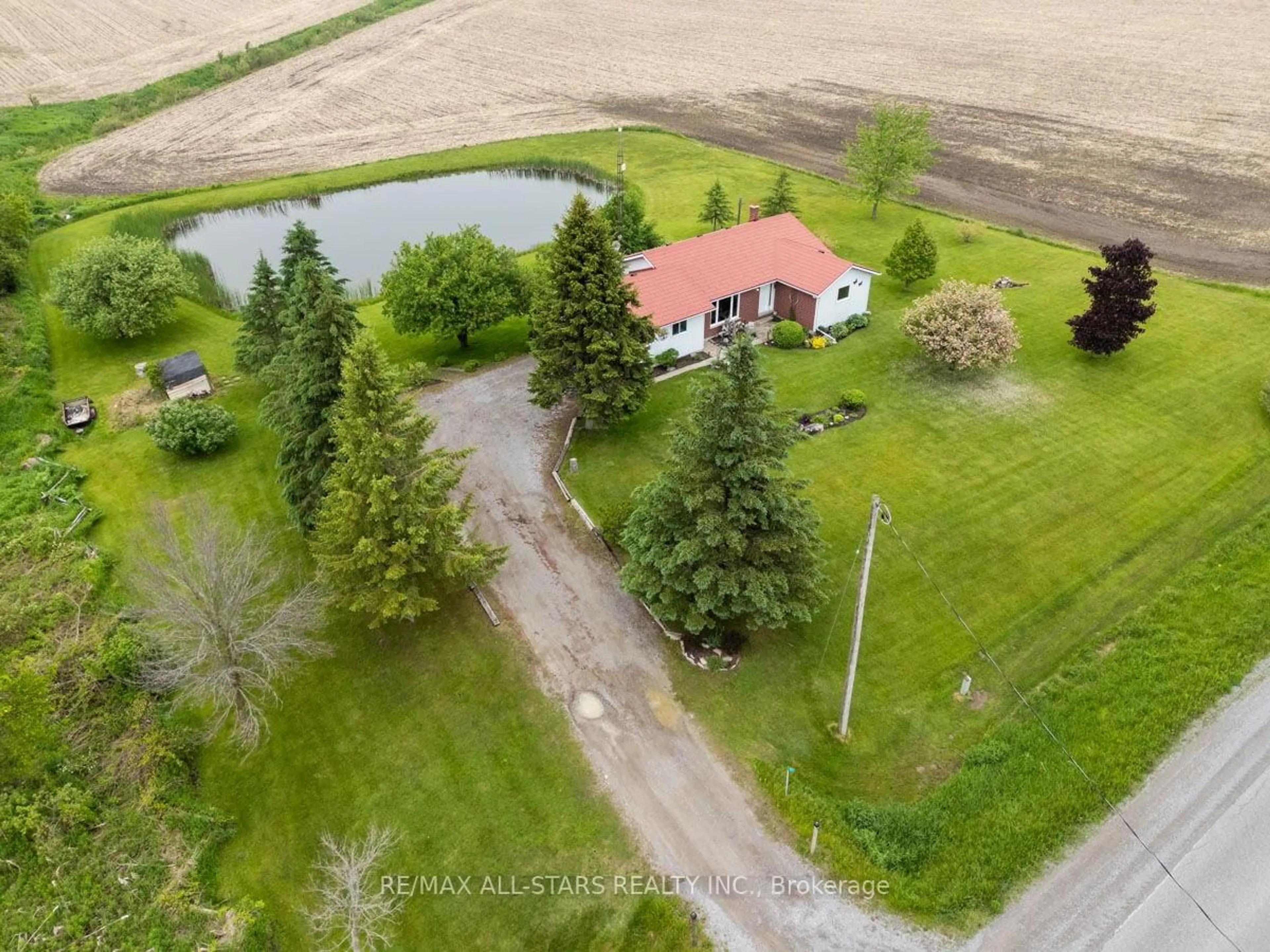 A pic from outside/outdoor area/front of a property/back of a property/a pic from drone, water/lake/river/ocean view for 741 Ramsey Rd, Kawartha Lakes Ontario K0M 2C0