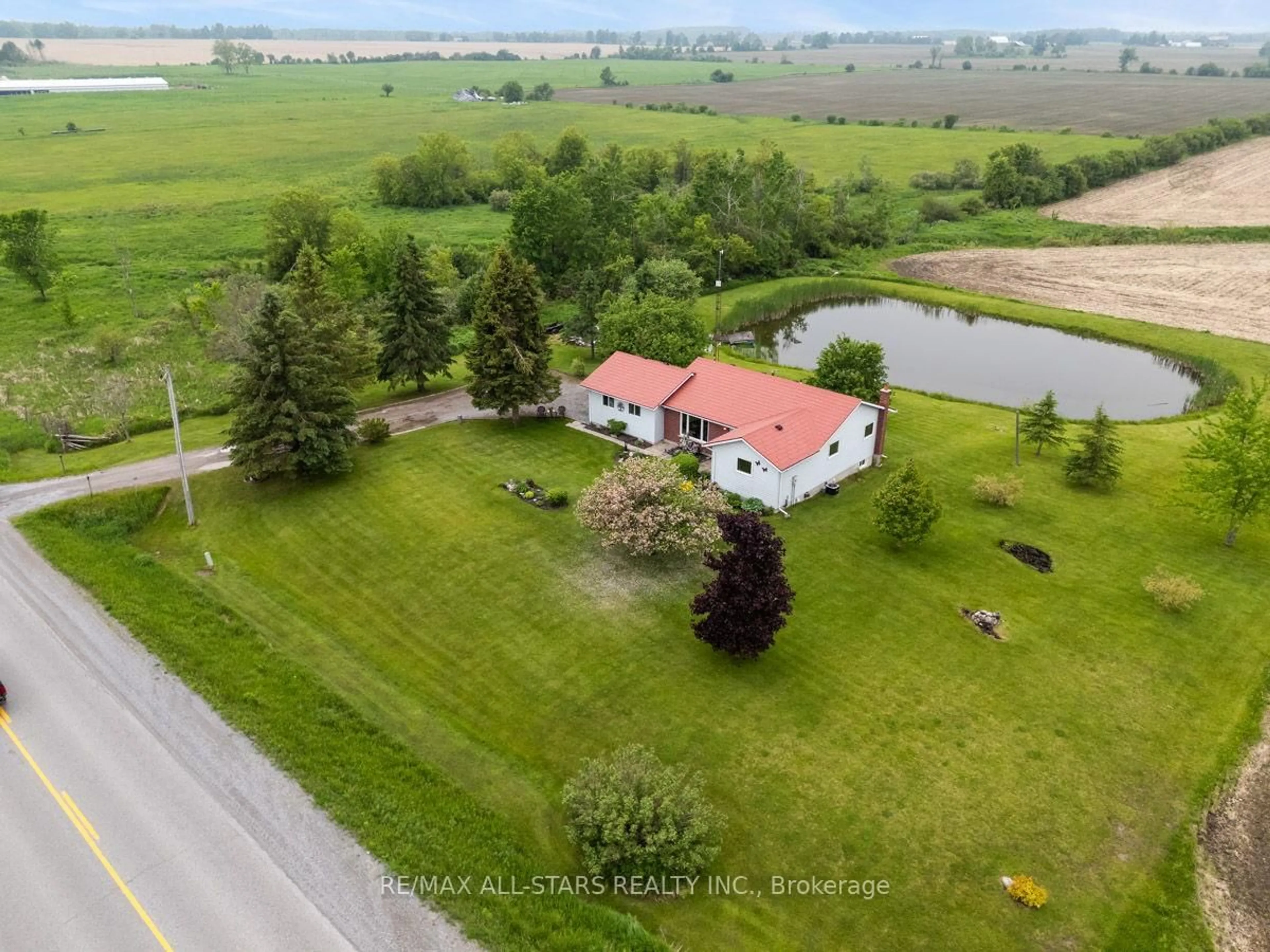 A pic from outside/outdoor area/front of a property/back of a property/a pic from drone, water/lake/river/ocean view for 741 Ramsey Rd, Kawartha Lakes Ontario K0M 2C0