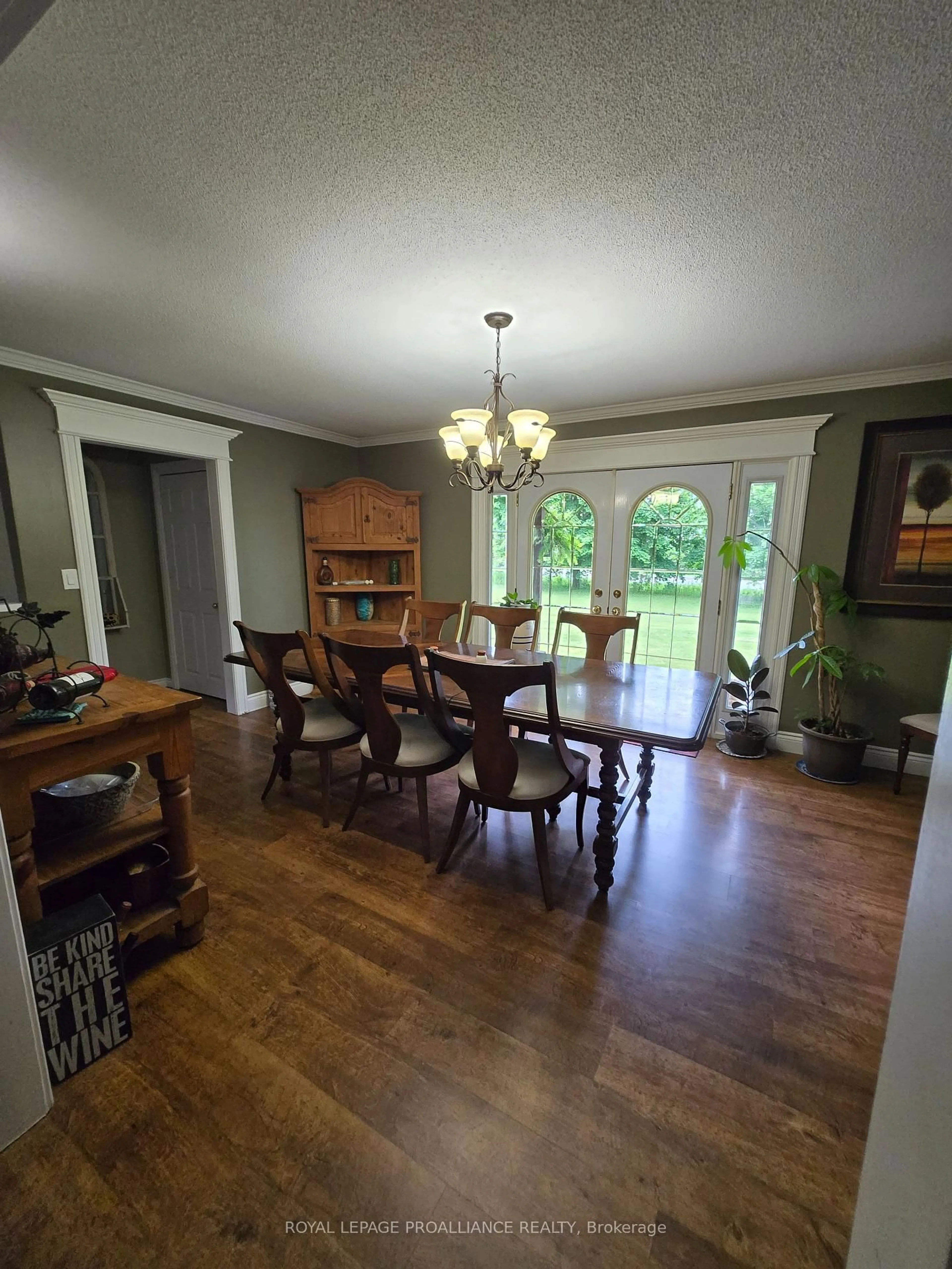 Dining room, wood/laminate floor for 121 Whitehead Rd, Alnwick/Haldimand Ontario K0K 2G0