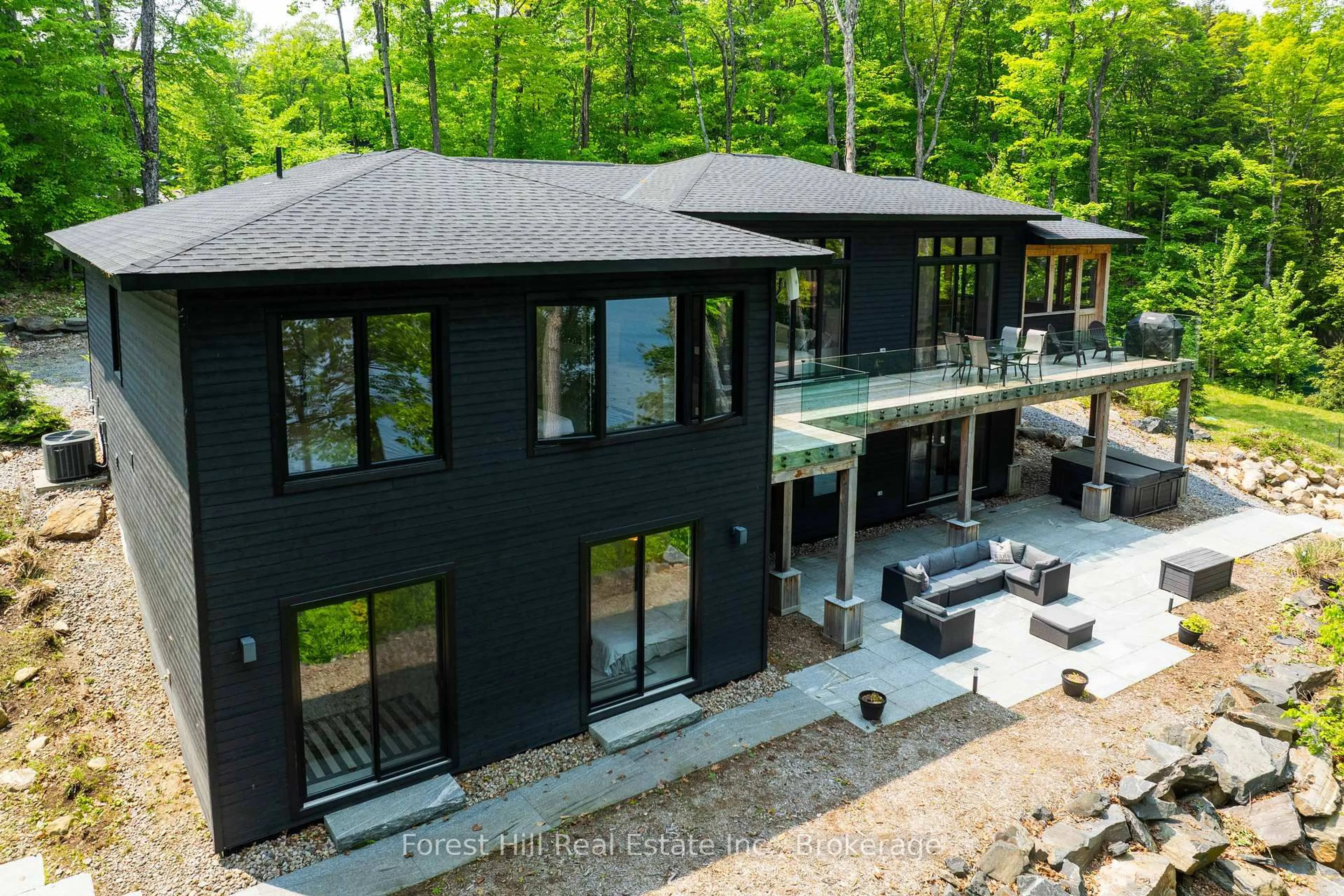 A pic from outside/outdoor area/front of a property/back of a property/a pic from drone, unknown for 22 Long And Winding road Rd, Seguin Ontario P2A 2W8