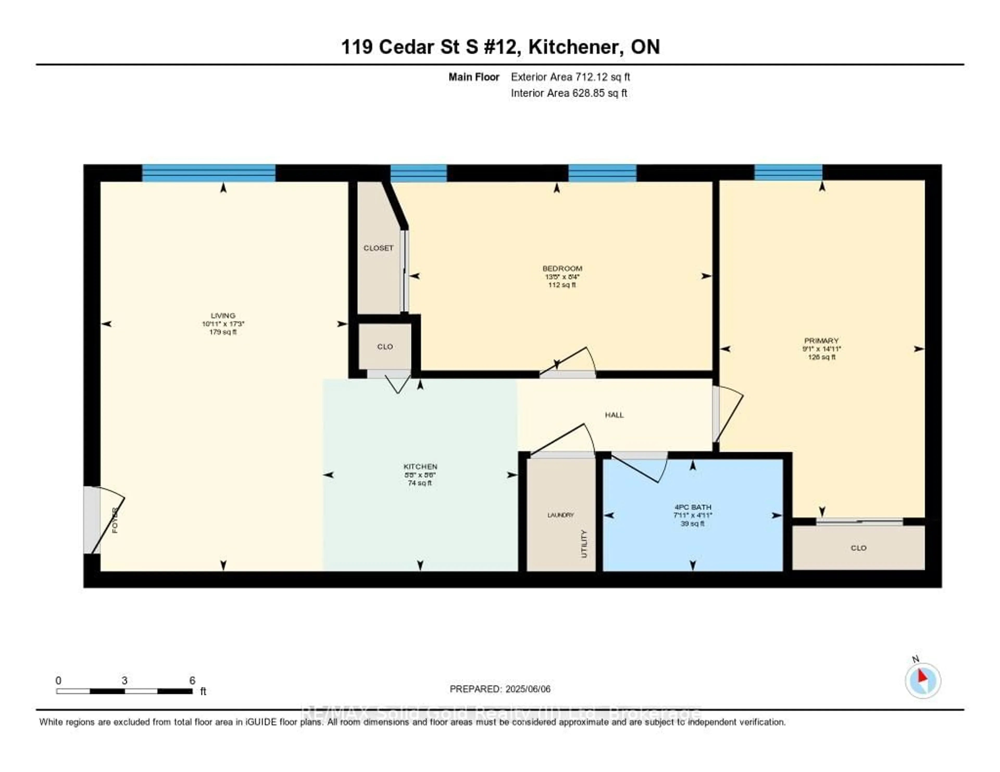 Floor plan for 119 Cedar St #12, Kitchener Ontario N2G 3L6