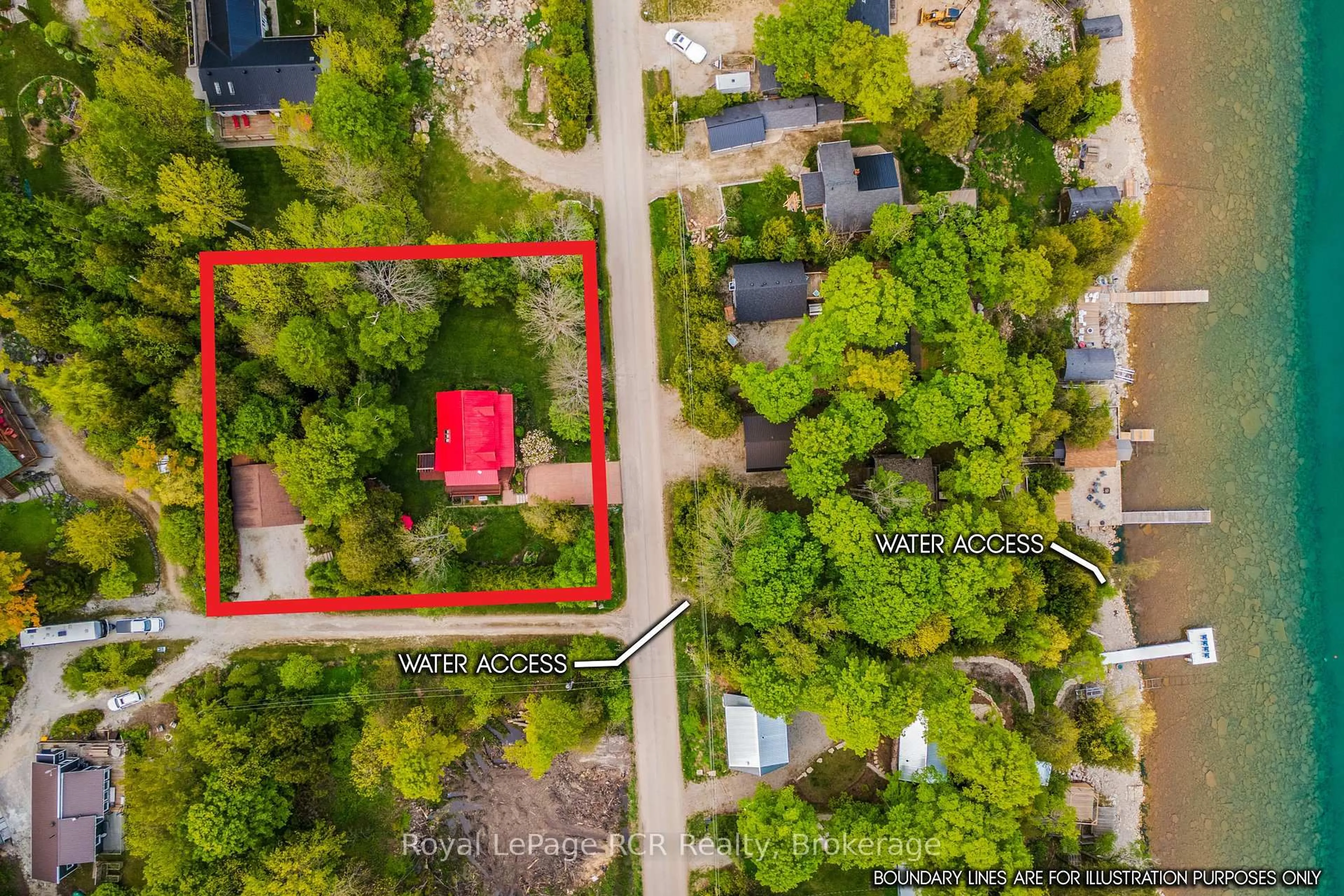 A pic from outside/outdoor area/front of a property/back of a property/a pic from drone, street for 625 Mallory Beach Rd, South Bruce Peninsula Ontario N0H 2T0
