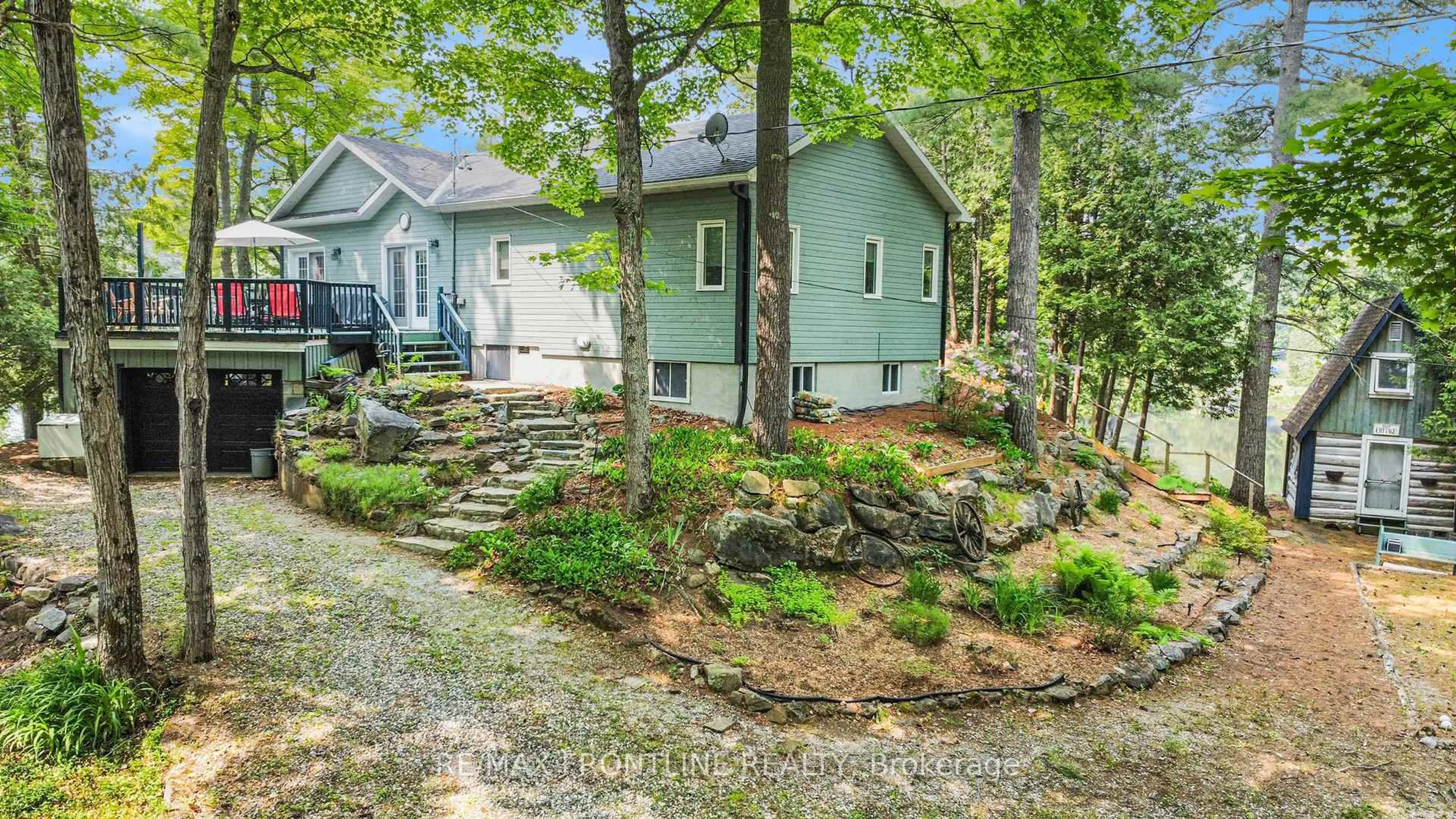 A pic from outside/outdoor area/front of a property/back of a property/a pic from drone, unknown for 1020 Carson Trail Rd, Snow Road Station Ontario K0H 2R0